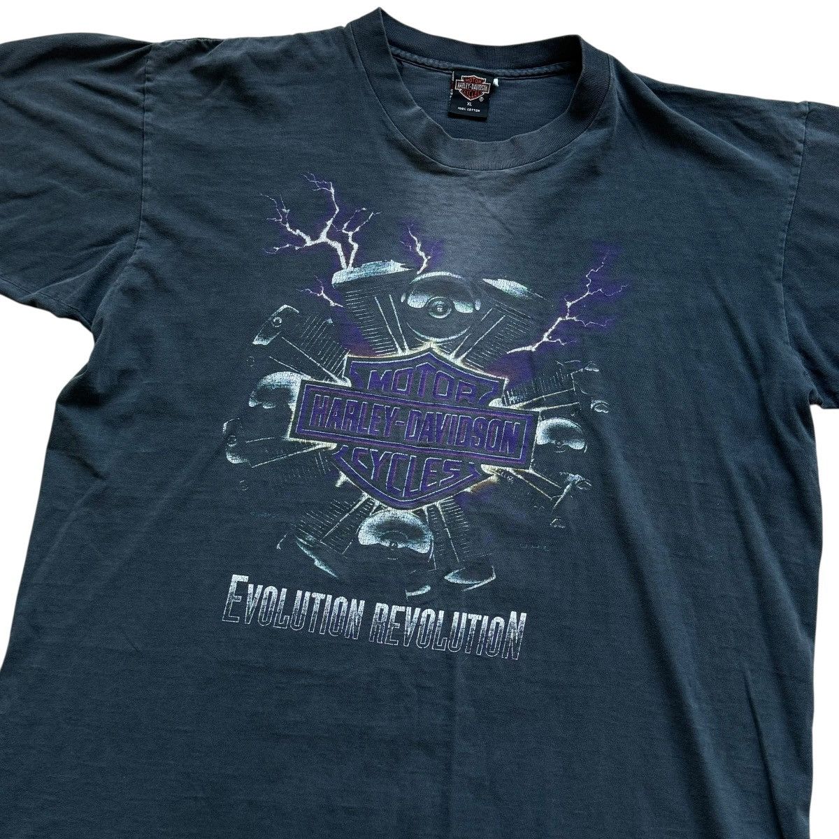 Harley Davidson vintage harley davidson evolution revolution lightning tee Size US L / EU 52-54 / 3 - 3 Thumbnail