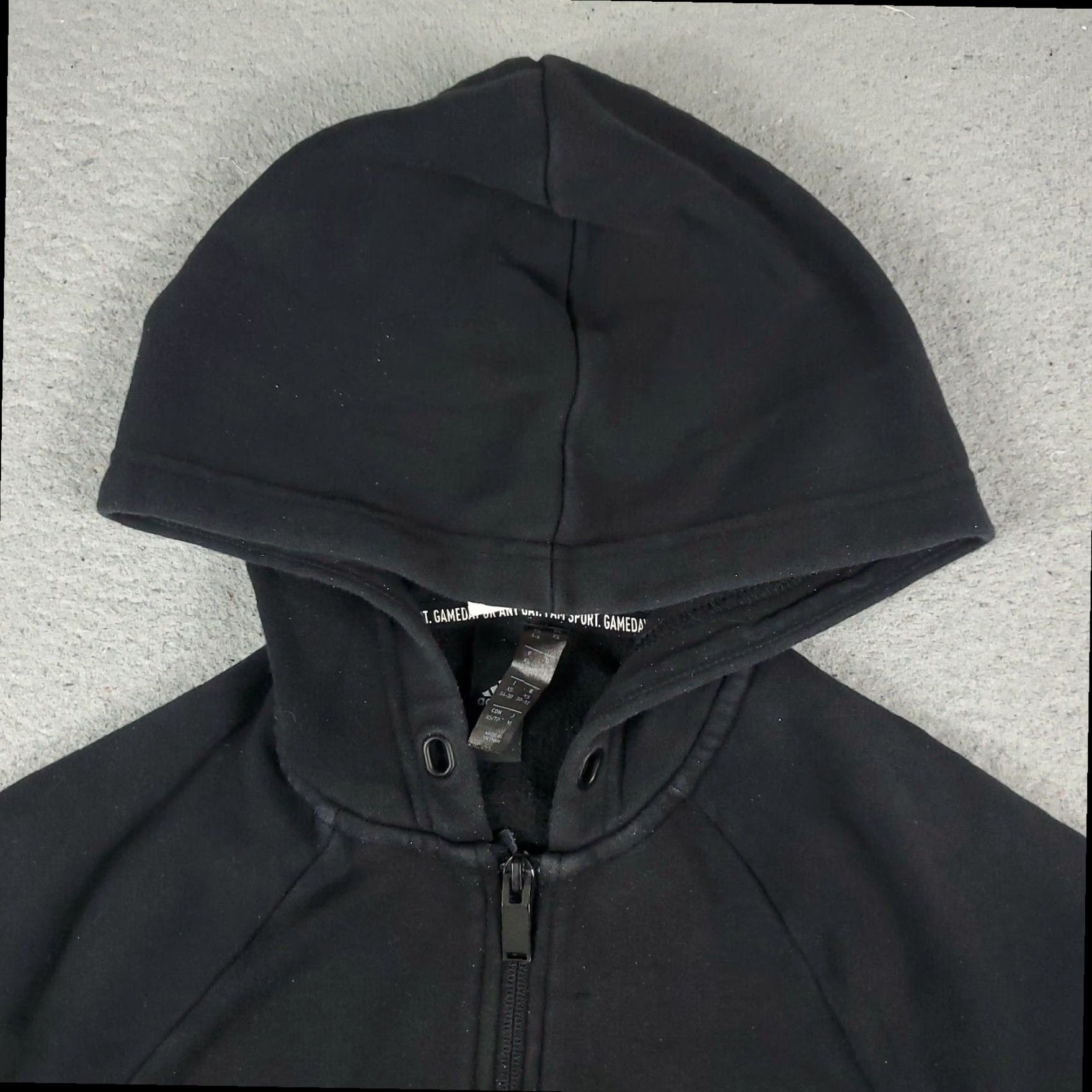 Adidas Adidas Womens Sweatshirt Hoodie Full Zip Up Black XS Ladies Size XS / US 0-2 / IT 36-38 - 2 Thumbnail