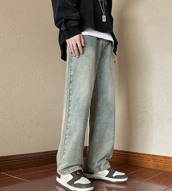 Japanese Brand American men's straight loose high street oversized jeans Size US 32 / EU 48 - 3 Thumbnail