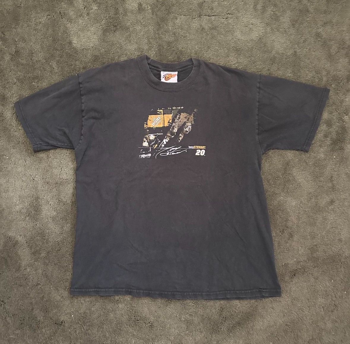 NASCAR Black vintage Tony Stewart NASCAR tee racing Size US XL / EU 56 / 4 - 1 Thumbnail