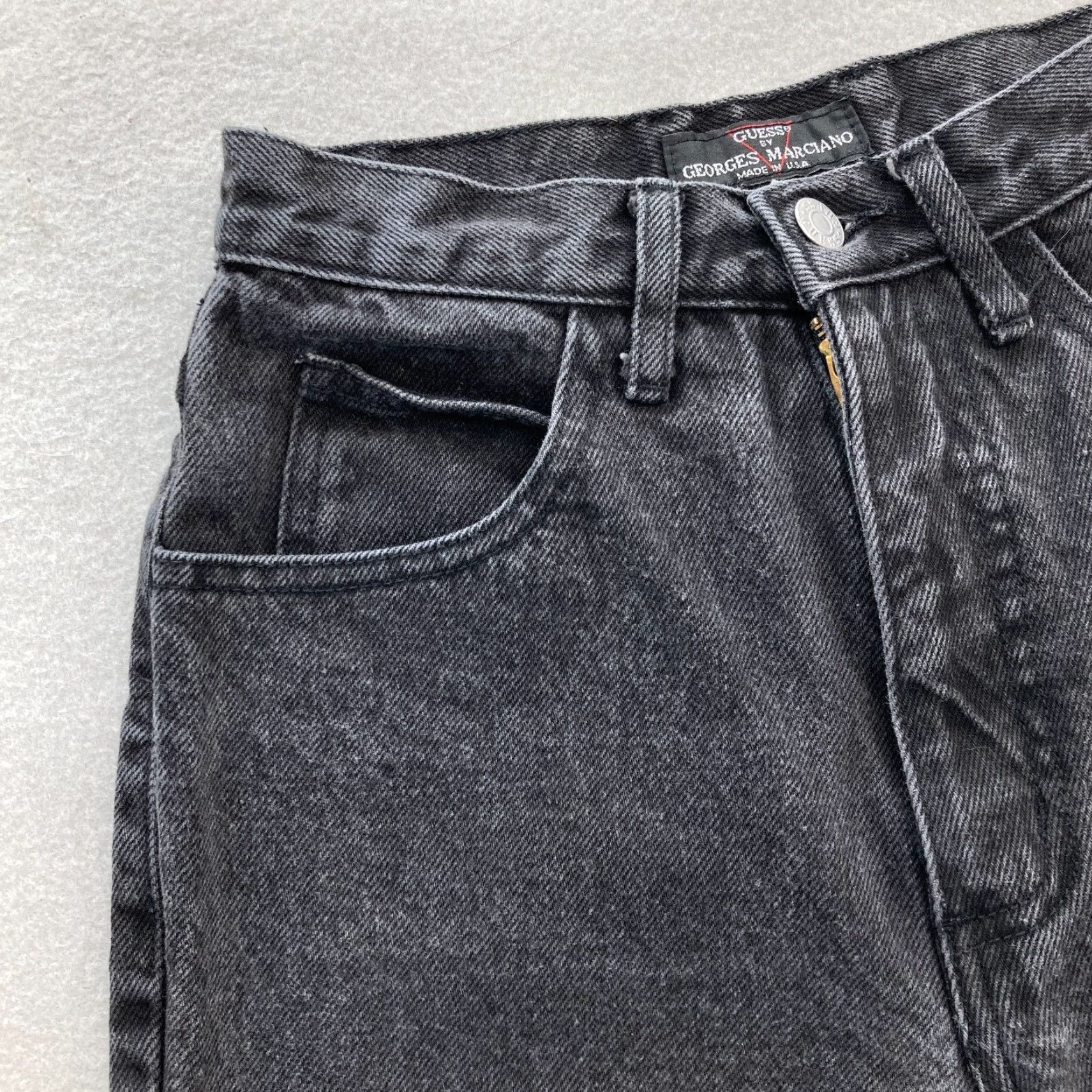 Guess VINTAGE GUESS Jeans Women's 28 Black Denim Tapered USA Hip Hop Georges Marciano Size 28" / US 6 / IT 42 - 3 Thumbnail