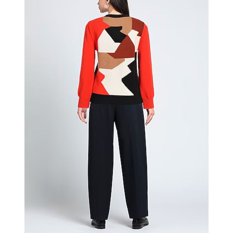 Other NWOT Stefanel Sweater V-Neck Wool Blend Multicolor Small Size S / US 4 / IT 40 - 12 Thumbnail