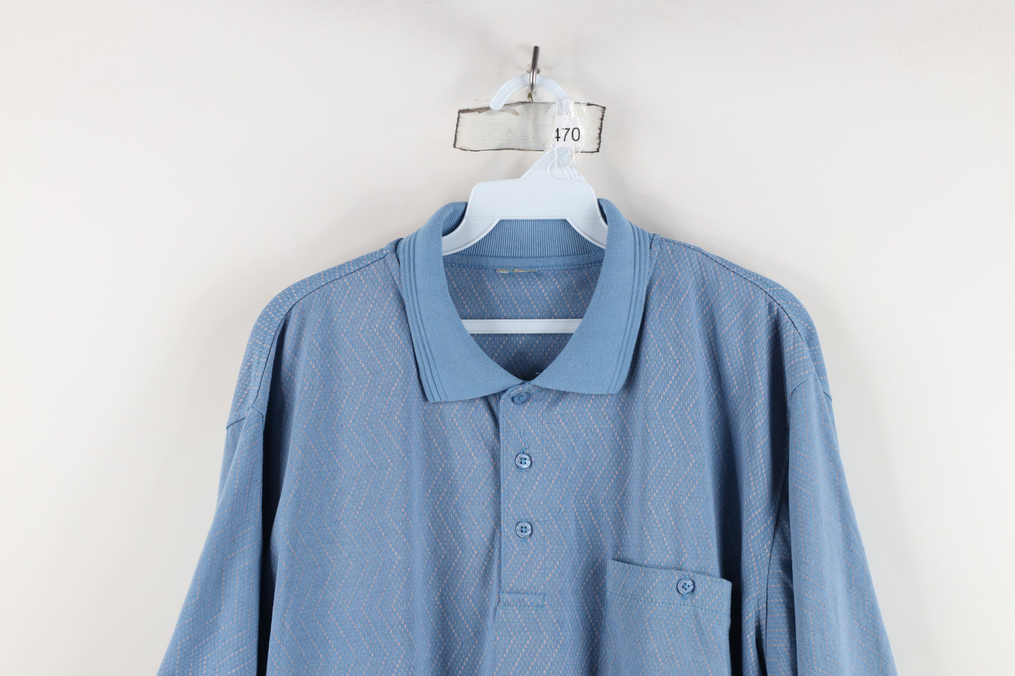Vintage Vintage 90s Streetwear Zig Zag Wavy Knit Pullover Polo Shirt Size US XXL / EU 58 / 5 - 2 Thumbnail