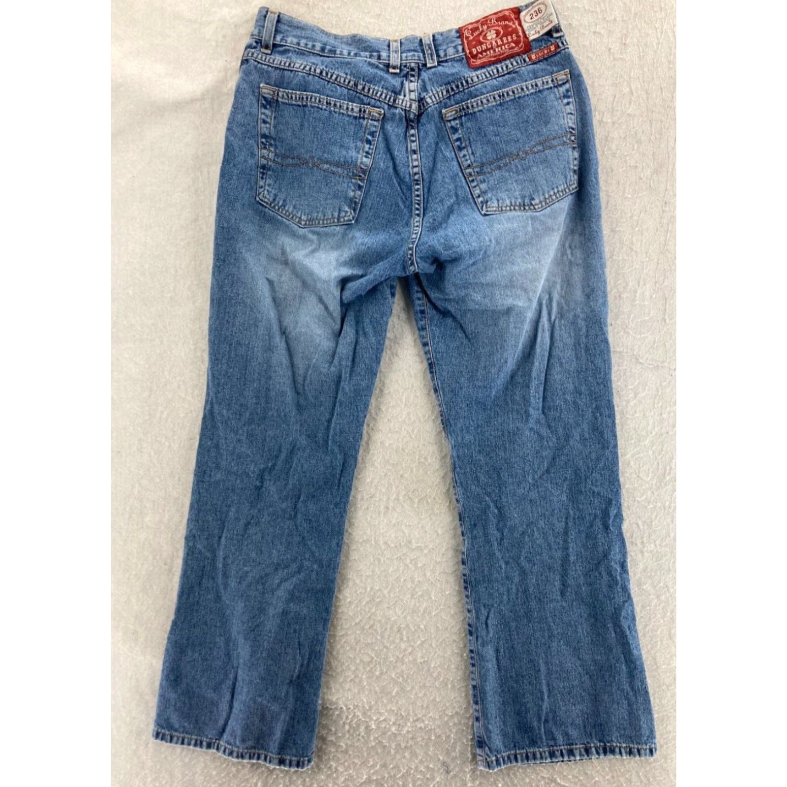 Lucky Brand VINTAGE Lucky Brand Jeans Womens 12/31 Denim Blue 5-Pocket Classic Fit 31in Inseam, USA Made Dungarees Size 34" / US 12 / IT 48 - 7 Thumbnail