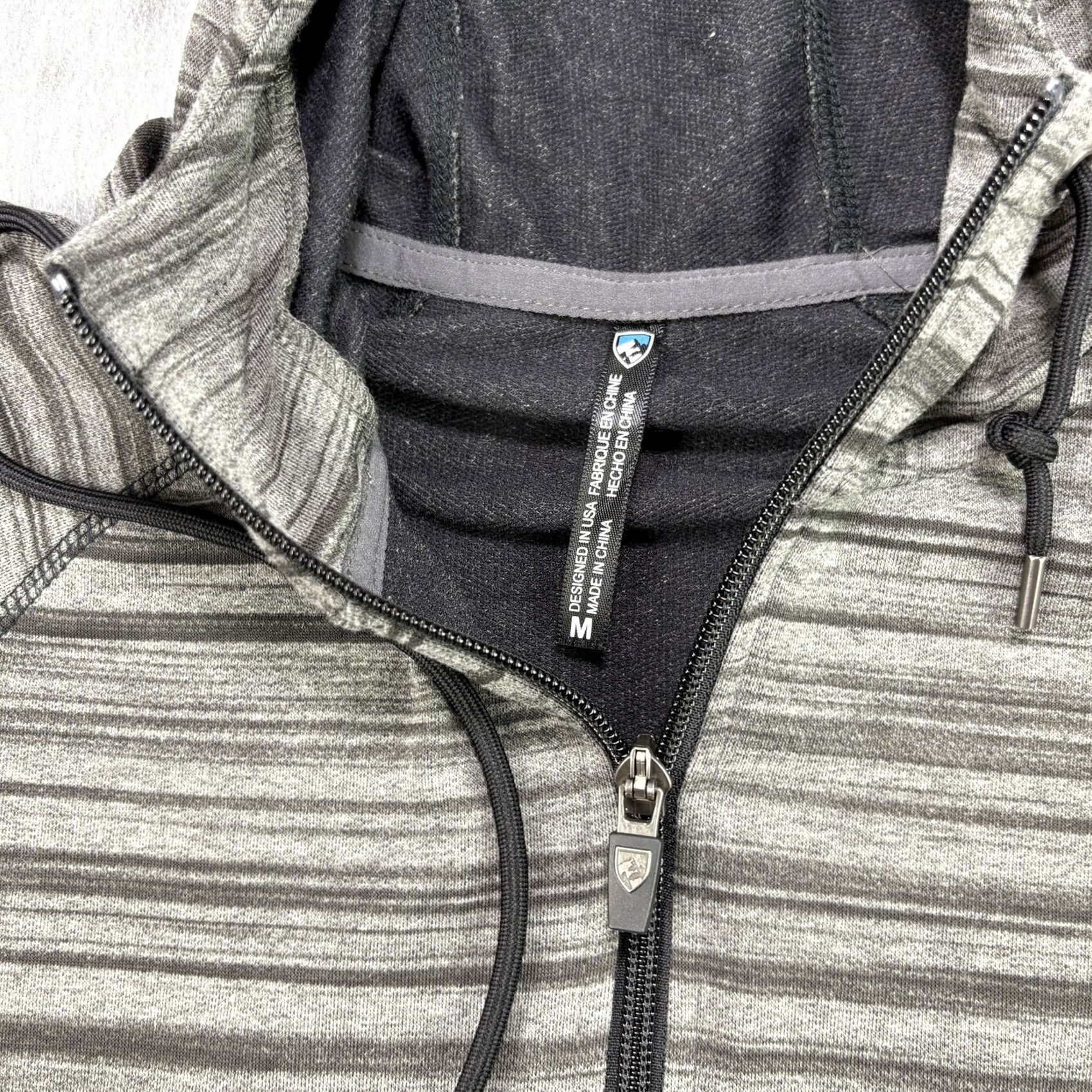 Vintage KÜHL Piper Jacket Womens Medium Gray Striped Full Zip Hoodie Outdoor Casual Size M / US 6-8 / IT 42-44 - 4 Thumbnail