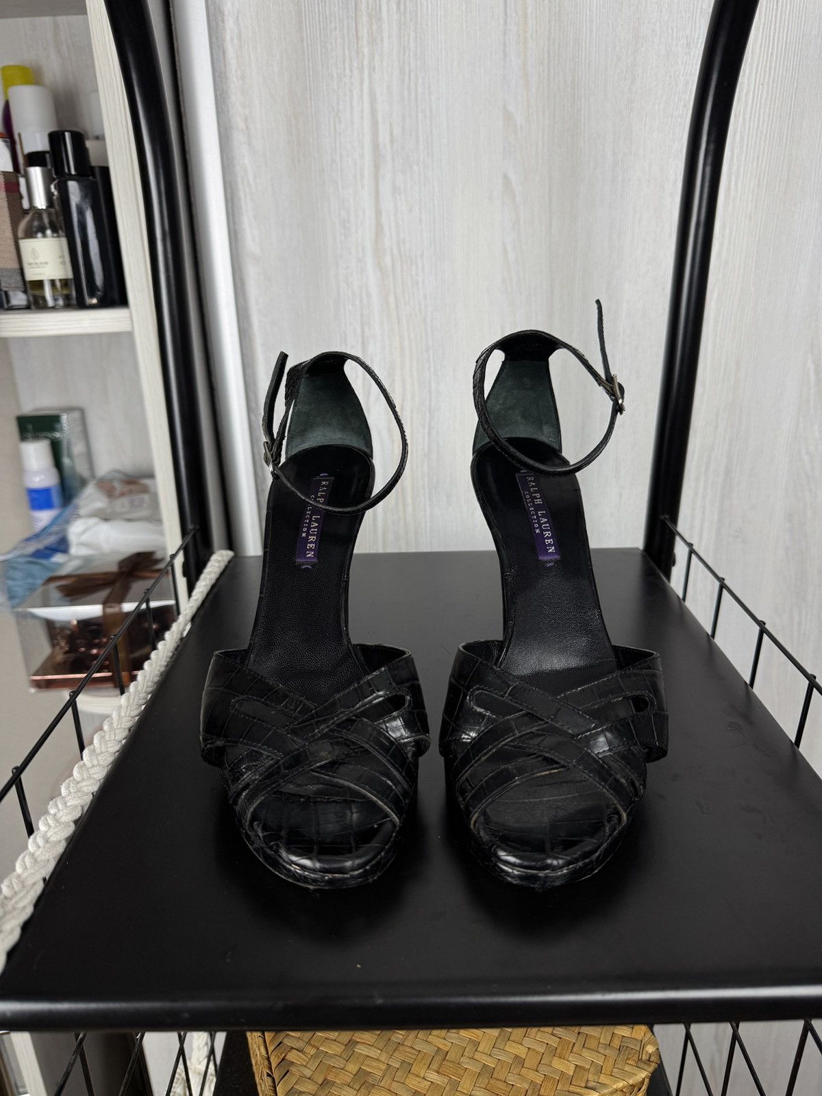 Ralph Lauren Ralph Lauren Lizard Leather Jeanette Ankle Strap Sandals Size US 7.5 / IT 37.5 - 3 Thumbnail