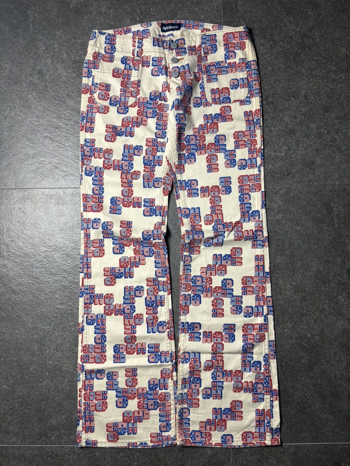 Hysteric Glamour 2000s Hysteric Glamour ‘HG’ Full Print Star Pants Size US 28 / EU 44 - 2 Thumbnail