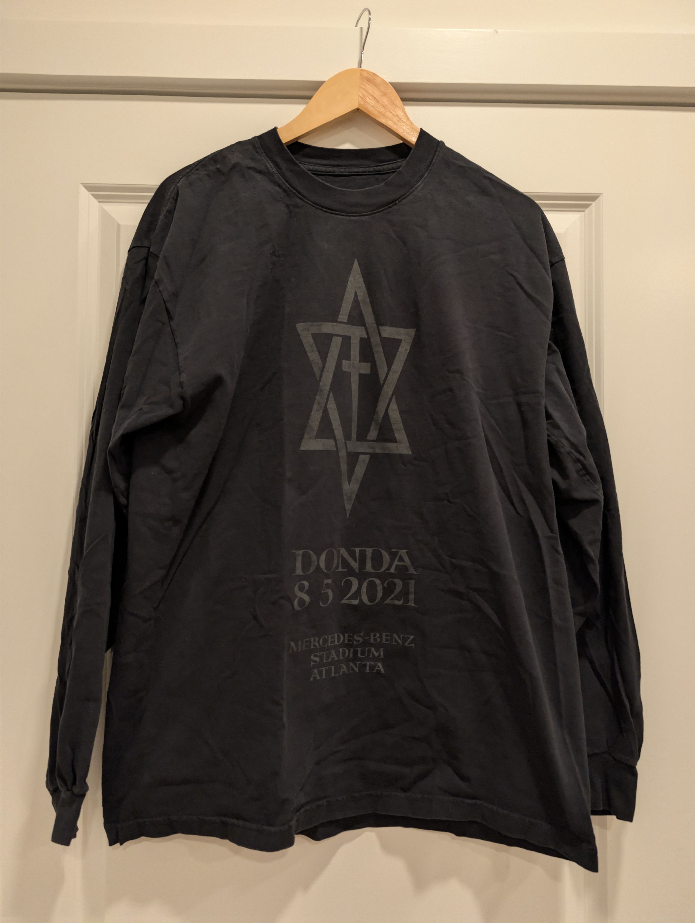 Kanye West Kanye West DONDA Album Release Merch Tee 8/5/2021 - Black Size US L / EU 52-54 / 3 - 3 Thumbnail