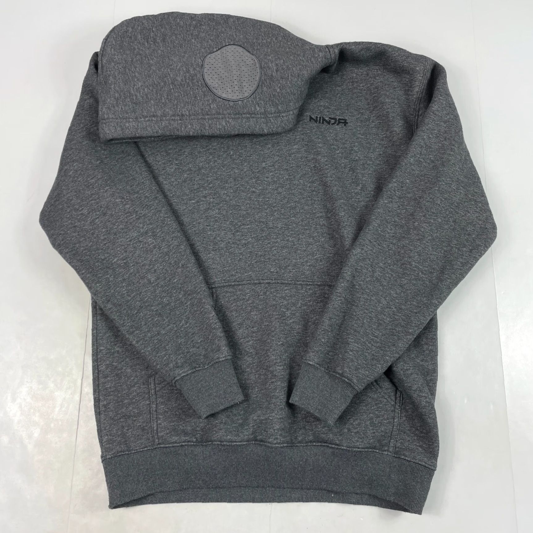 Vintage VINTAGE Team Ninja Hoodie Mens Medium Gray Headphone Hood Fleece Lined Gaming Gamer Size US M / EU 48-50 / 2 - 2 Thumbnail