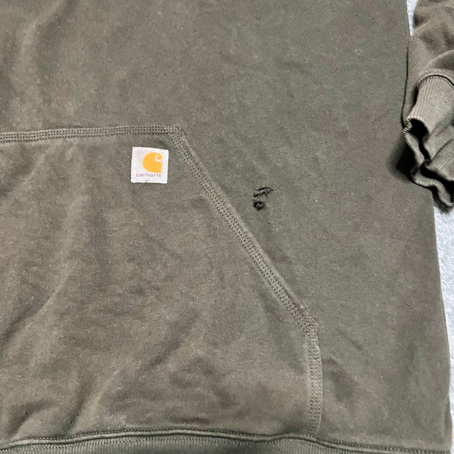 Carhartt Carhartt Hoodie Mens XL Loose Fit Graphic Sweatshirt Green Distressed Size US XL / EU 56 / 4 - 2 Thumbnail