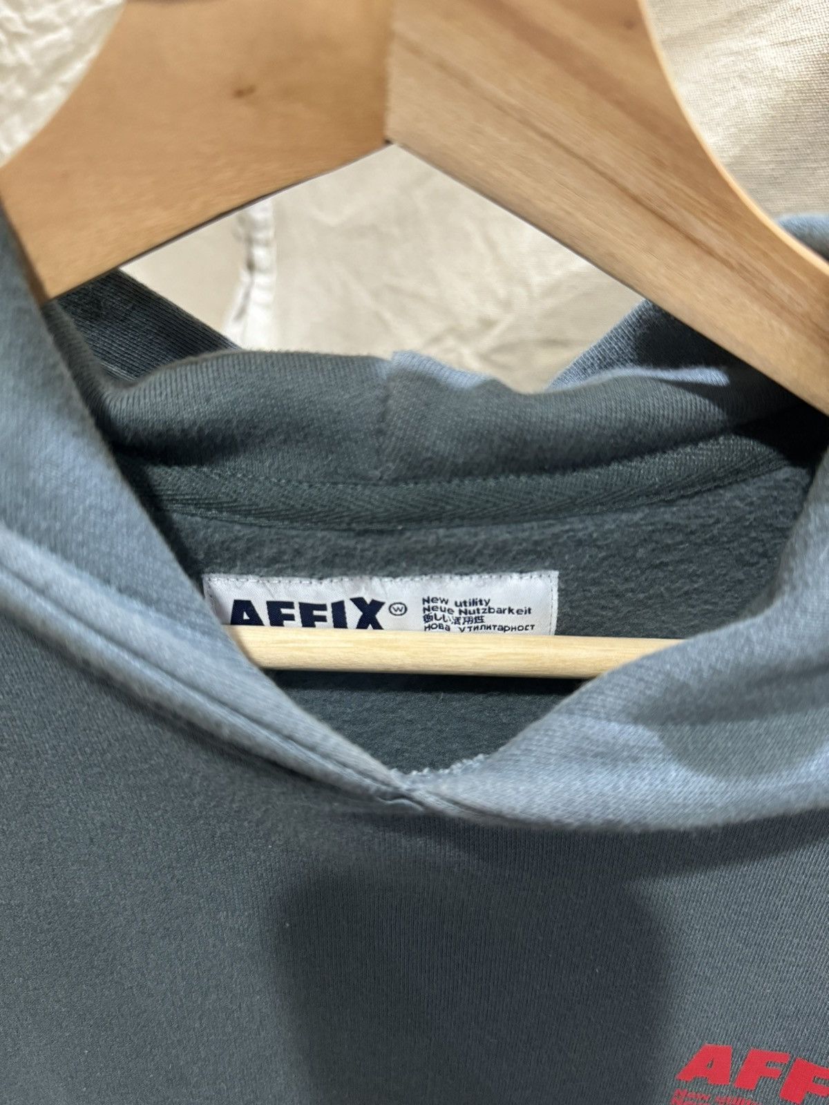 AFFXWRKS × Kiko Kostadinov Affxwrks Affix Grey Logo Print Hoodie XS Size US XS / EU 42 / 0 - 5 Thumbnail