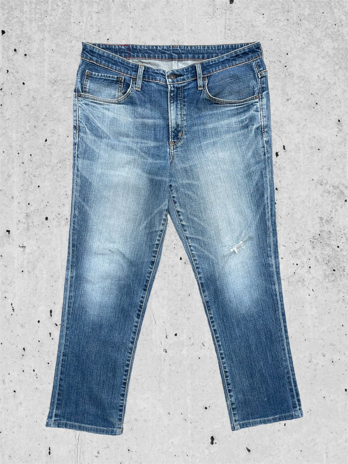 Japanese Brand 🔥 Edwin Gold Rush Distressed Denim W36 🔥 Size US 36 / EU 52 - 2 Thumbnail