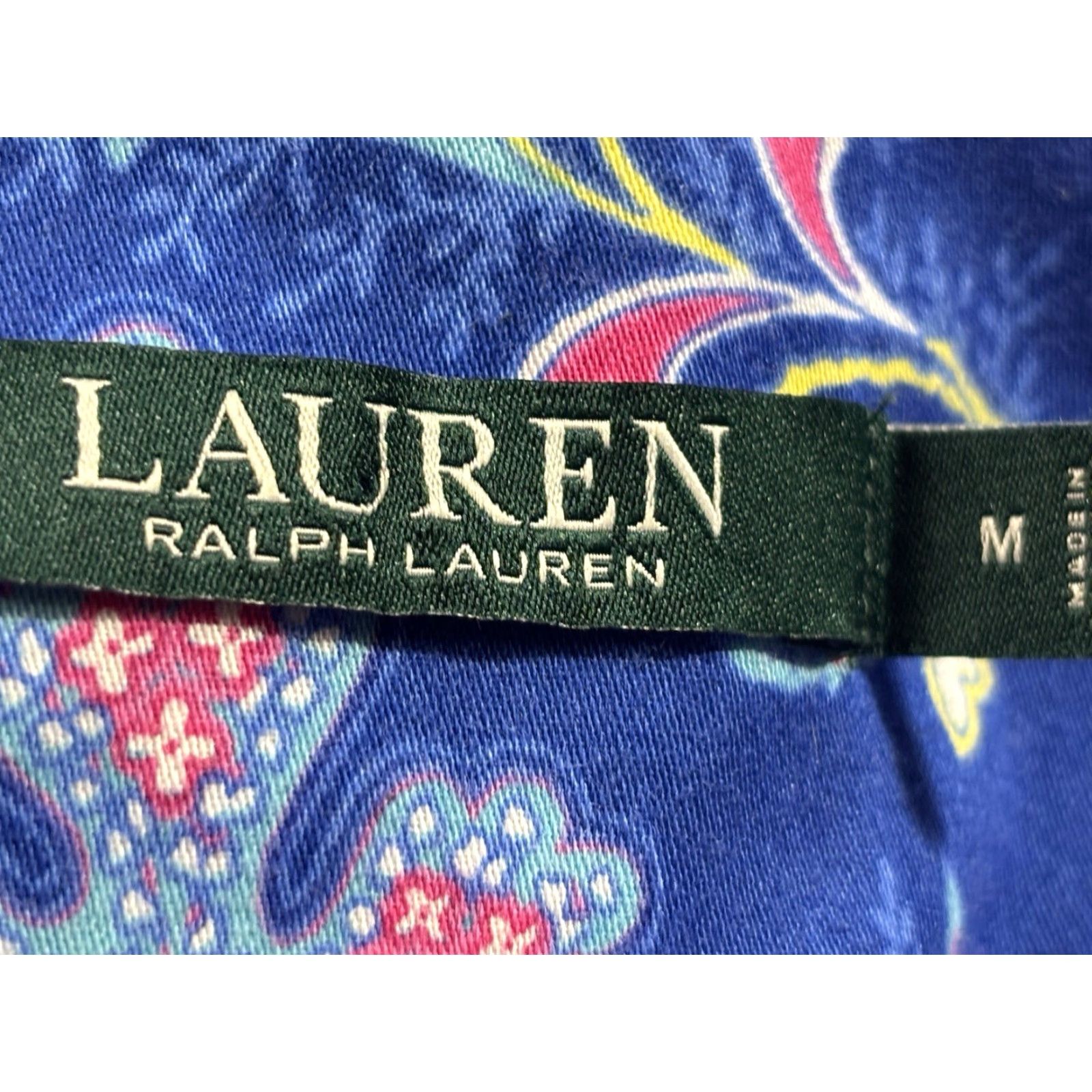 Ralph Lauren VINTAGE Lauren Ralph Lauren Sleep Shirt Nightgown Women’s Medium Blue Floral Monogram Size M / US 6-8 / IT 42-44 - 7 Thumbnail