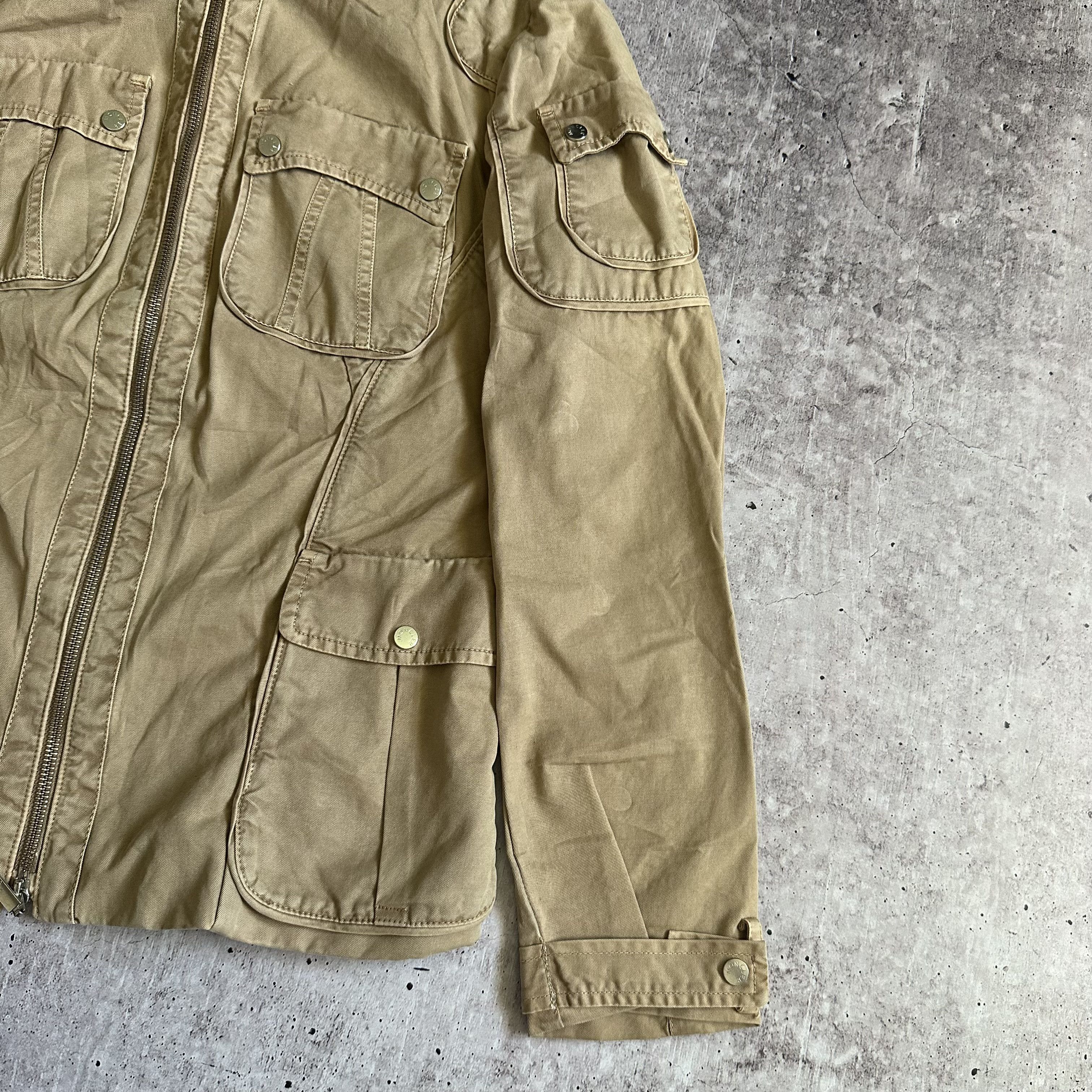 Moncler Moncler Avant Garde Denim Vintage y2k Beige Cargo Jacket Size M / US 6-8 / IT 42-44 - 13 Thumbnail