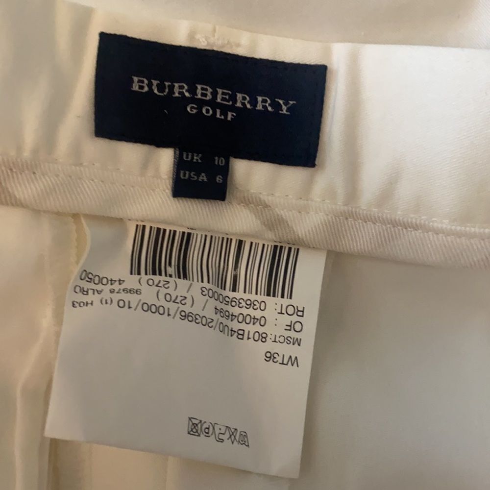 Burberry Burberry Golf White Pants Women’s Size 6 Cotton Stretch New Size 28" / US 6 / IT 42 - 4 Thumbnail