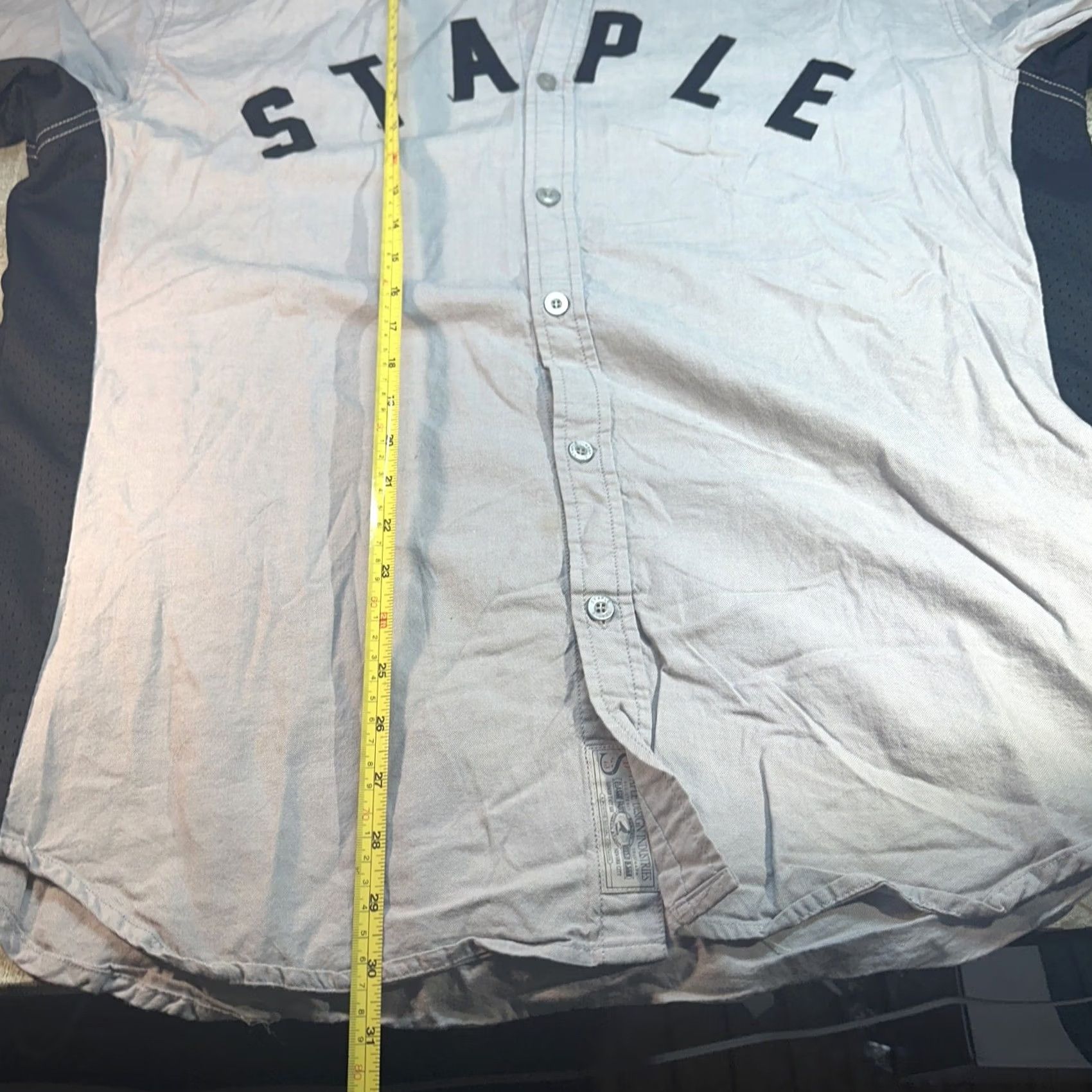 Vintage Staple Button Down Short Sleeve Shirt Gray 2XL Men's Size US 39 - 4 Thumbnail