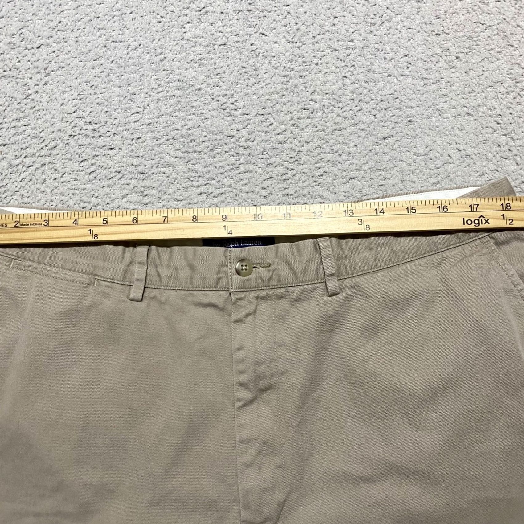Polo Ralph Lauren Polo Ralph Lauren Mens Shorts Beige Chino 38 Inseam 9" Mid Rise Flat Front Casual Pockets (Regular) Tan Beige Mens Size US M / EU 48-50 / 2 - 7 Thumbnail