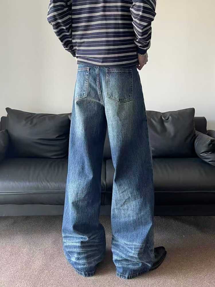 Japanese Brand × Jean Blue casual vintage washed straight jeans Size US 32 / EU 48 - 4 Thumbnail