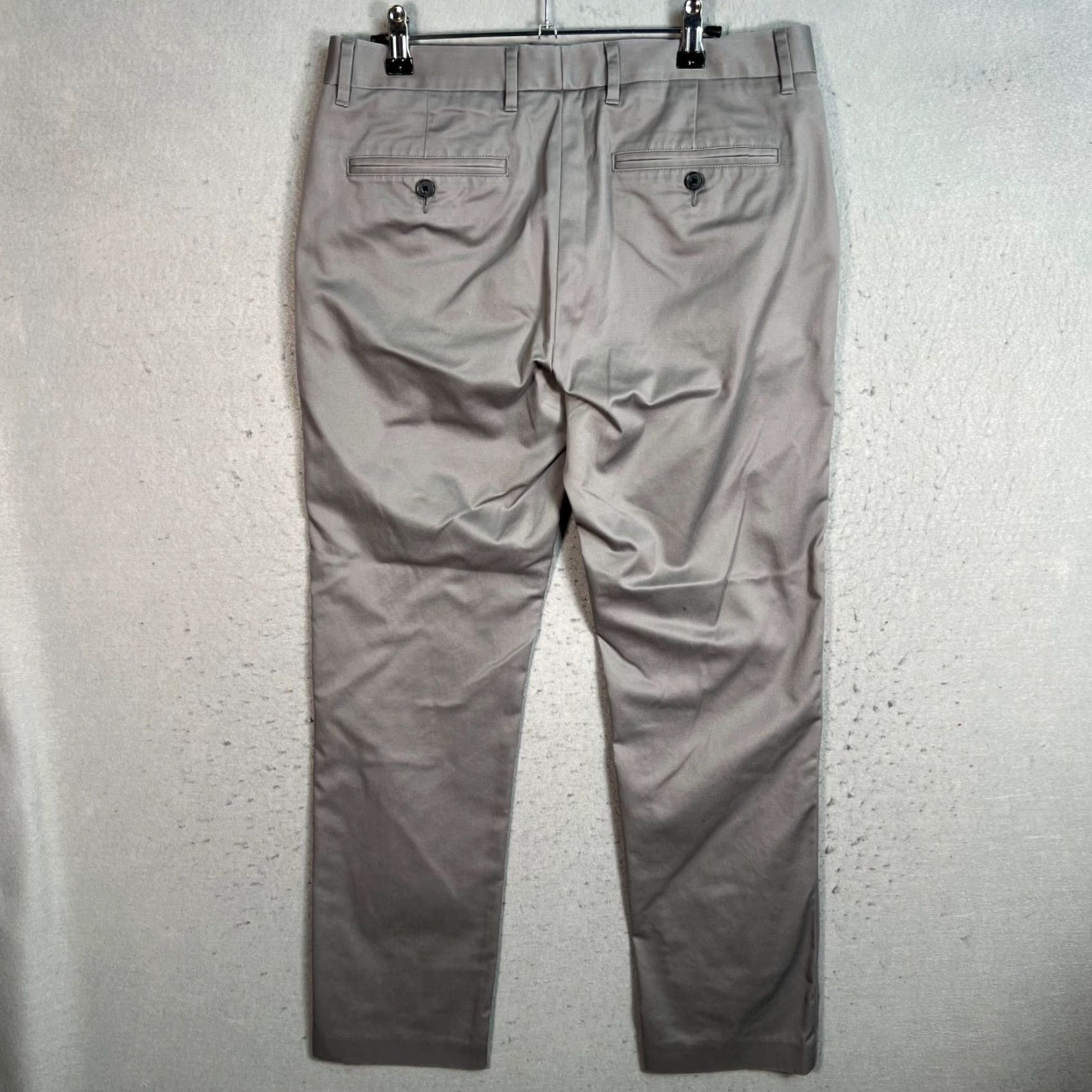 Bonobos Bonobos Mens Slim Chino Pants Gray 31 Casual Stretch Flat Front 29 Inseam Regular Size 31 Size US 31 - 2 Thumbnail