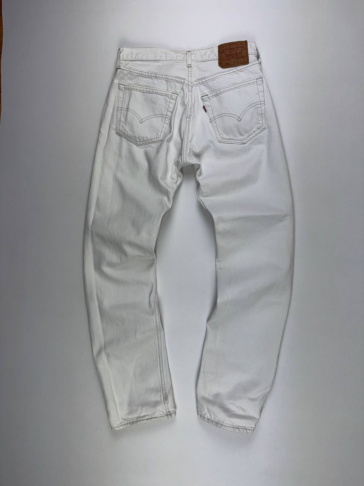 Levi's Vintage Clothing Rare Vintage Levi’s 501 White Denim – Made in USA W31 L32 Size US 31 - 1 Thumbnail