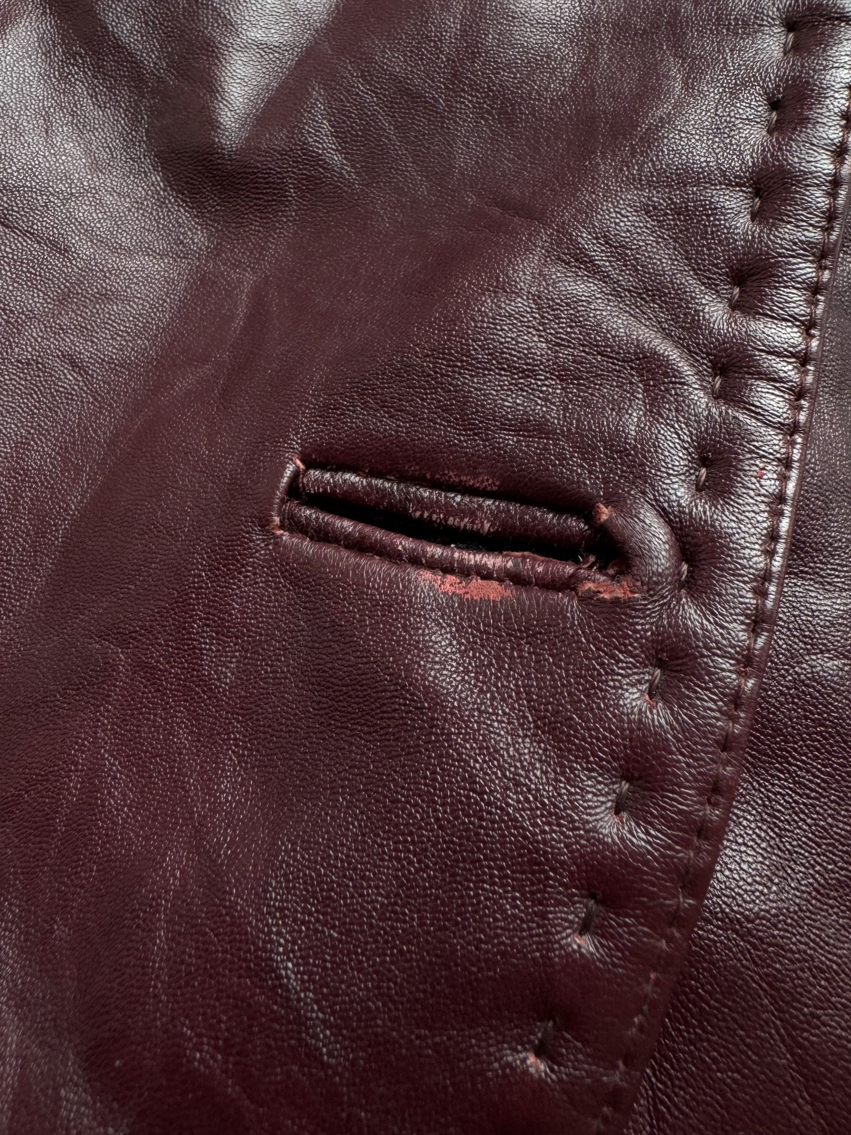 Vintage Vintage Genuine Leather Button Front Casual Mid Length Coat Size L / US 10 / IT 46 - 5 Thumbnail