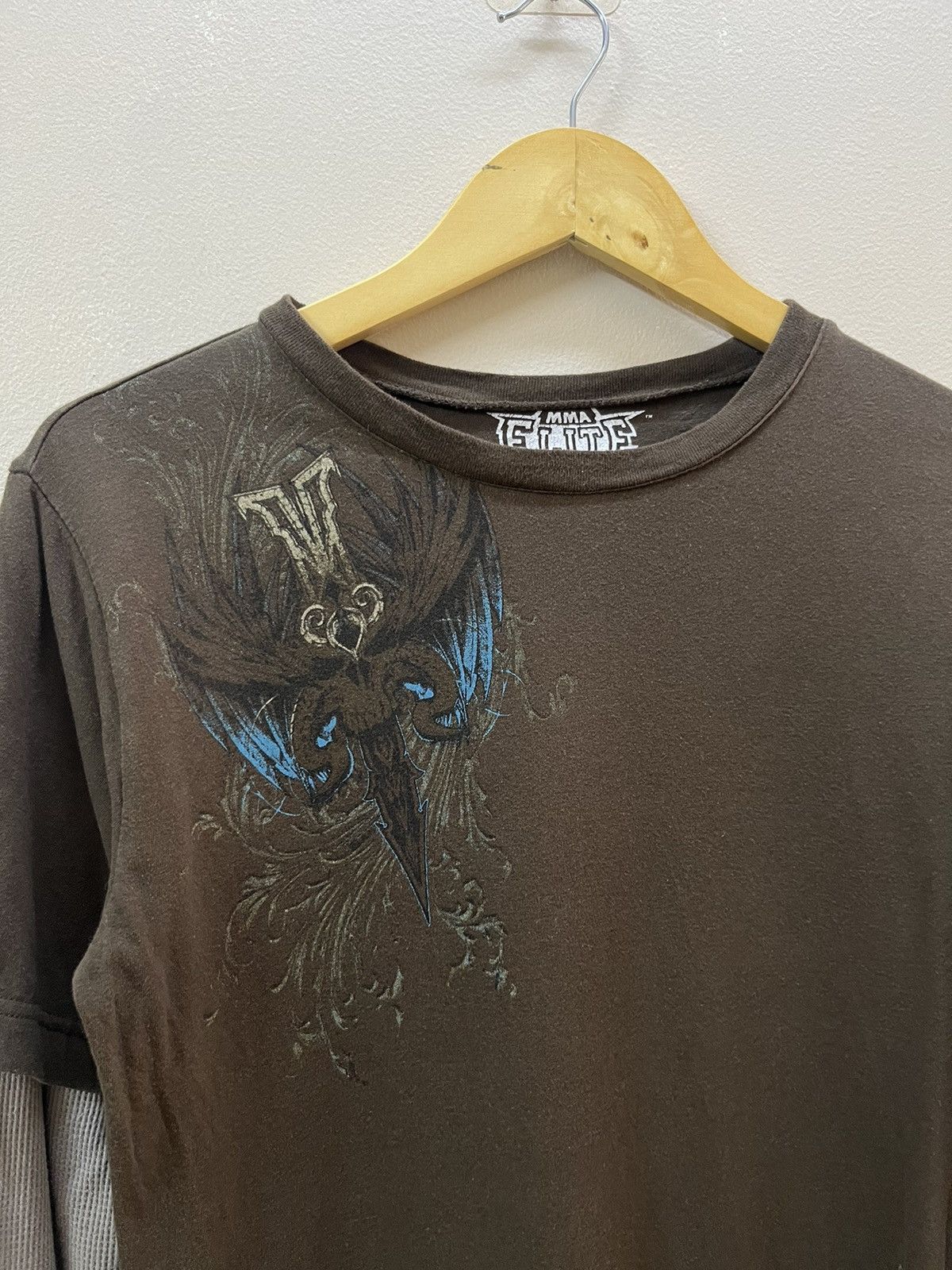 Affliction Y2K MMA elite Skull thermal Sleeve Tshirt Size US S / EU 44-46 / 1 - 5 Thumbnail
