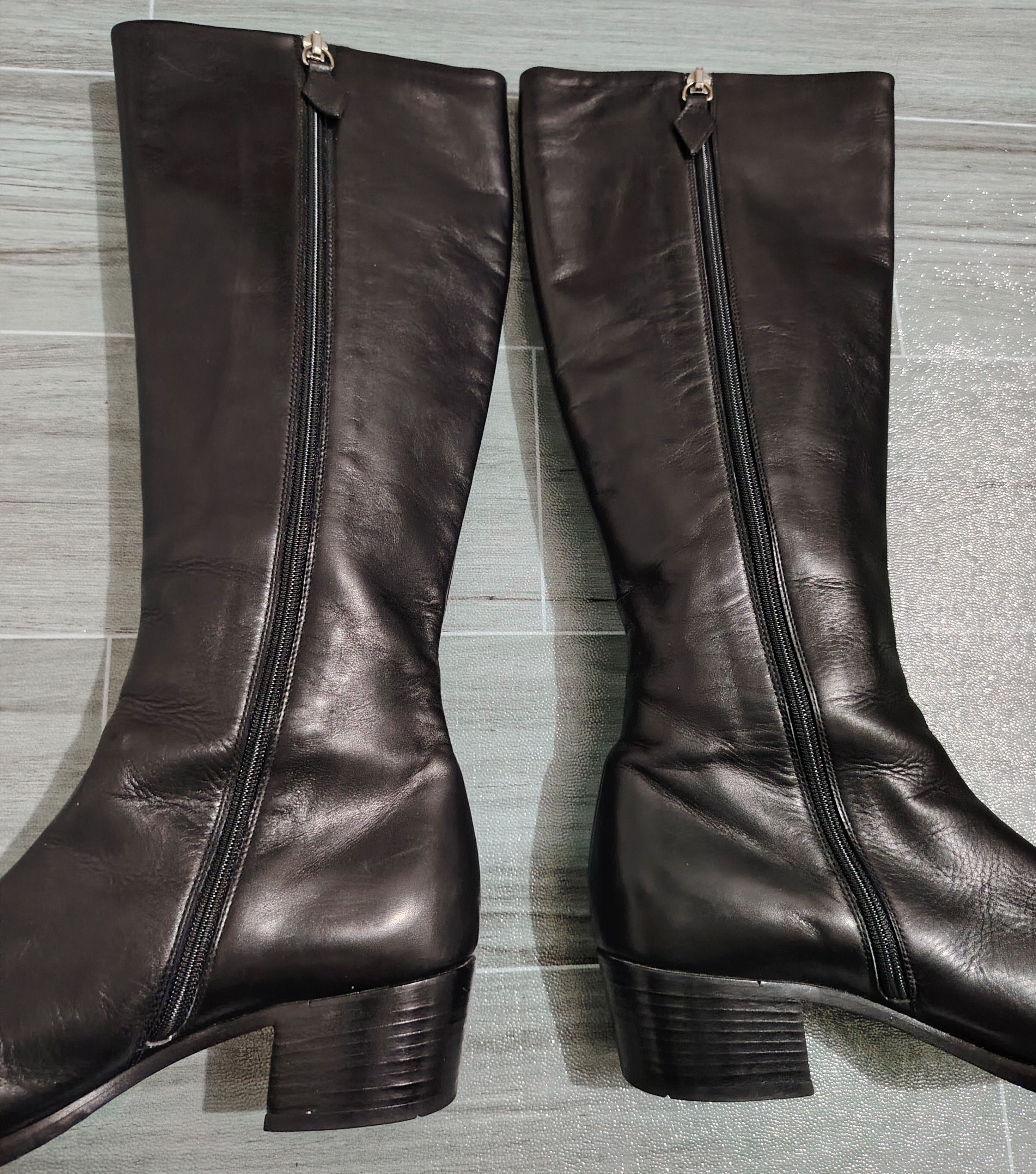 Jil Sander JIL SANDER - RAF SIMONS - Leather Knee-High Side Zip Boots Size US 6 / IT 36 - 6 Thumbnail