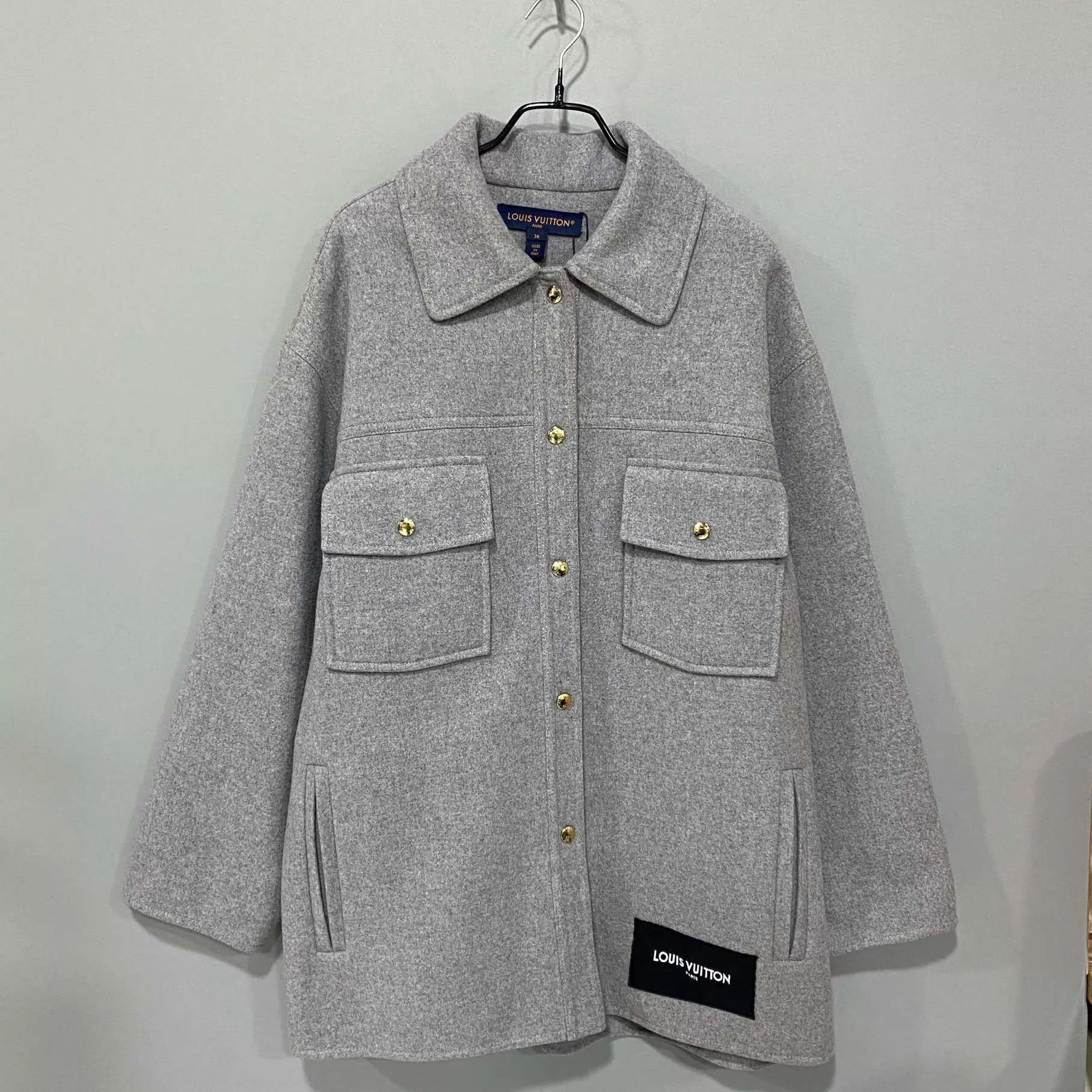 Louis Vuitton LV Gray 99 New Short Coat Women's 36 Size XS / US 0-2 / IT 36-38 - 1 Thumbnail