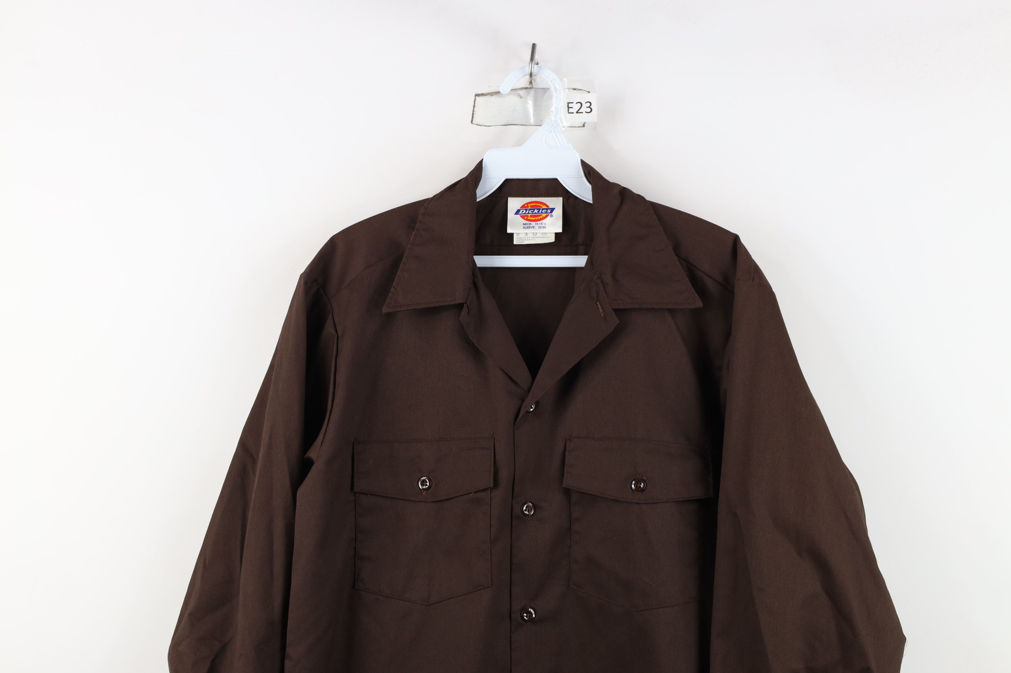 Dickies Vintage 90s Dickies Workwear Mechanic Button Shirt Brown USA Size US M / EU 48-50 / 2 - 2 Thumbnail