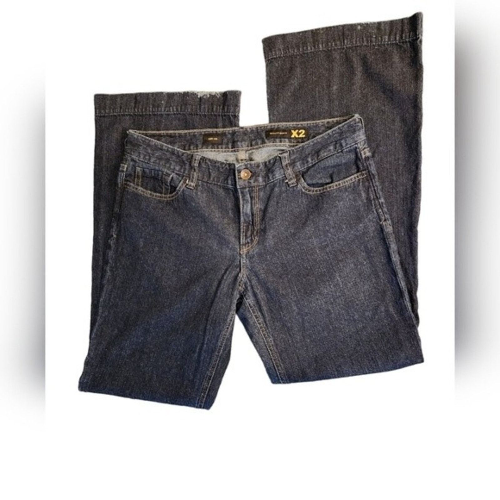 Express Express X2 Wide leg low rise Y2K Jean 8 Size 29" - 3 Thumbnail