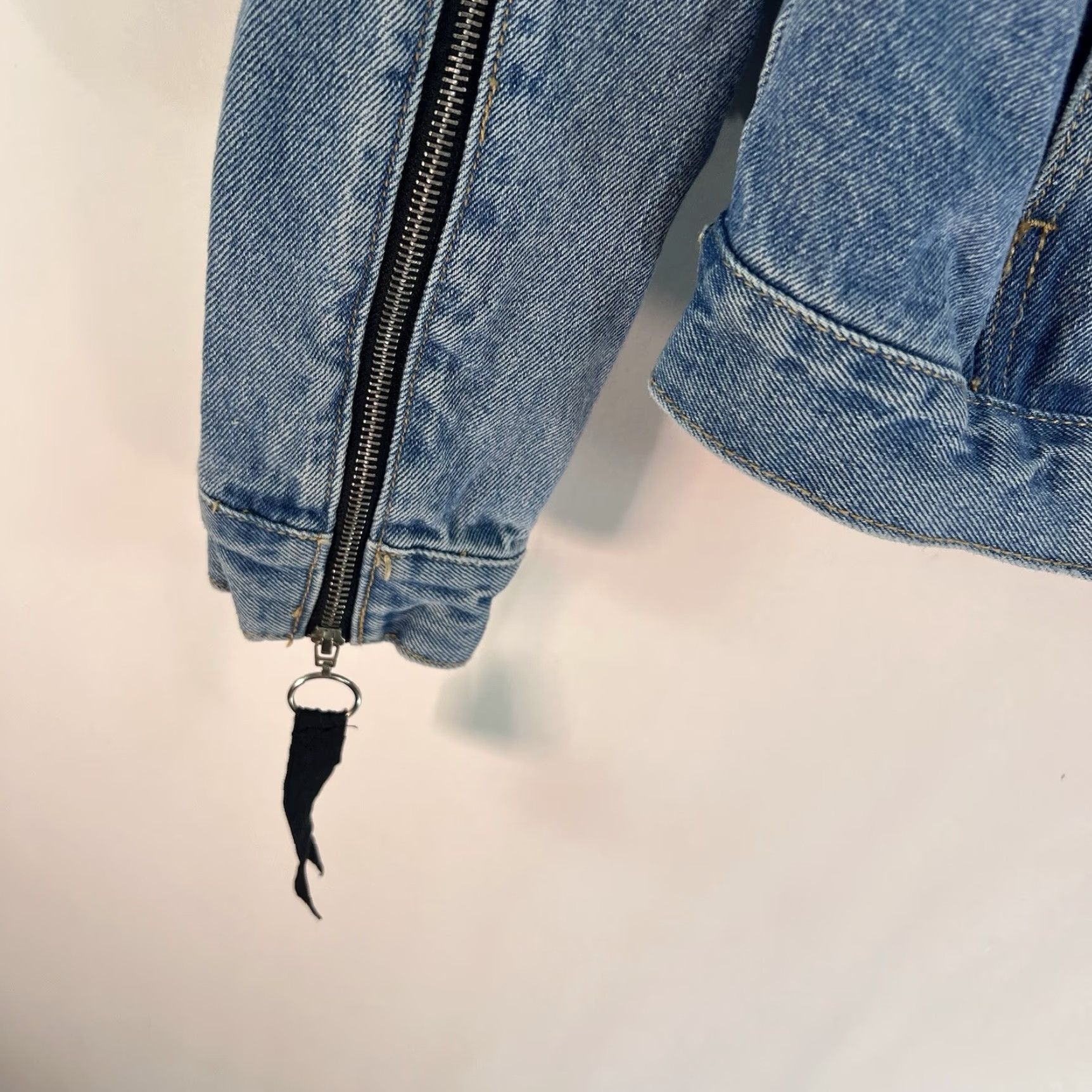 Forever 21 Forever 21 Denim Moto Jacket Mens Size M Blue Casual Riding Classic 80s Size US M / EU 48-50 / 2 - 5 Thumbnail