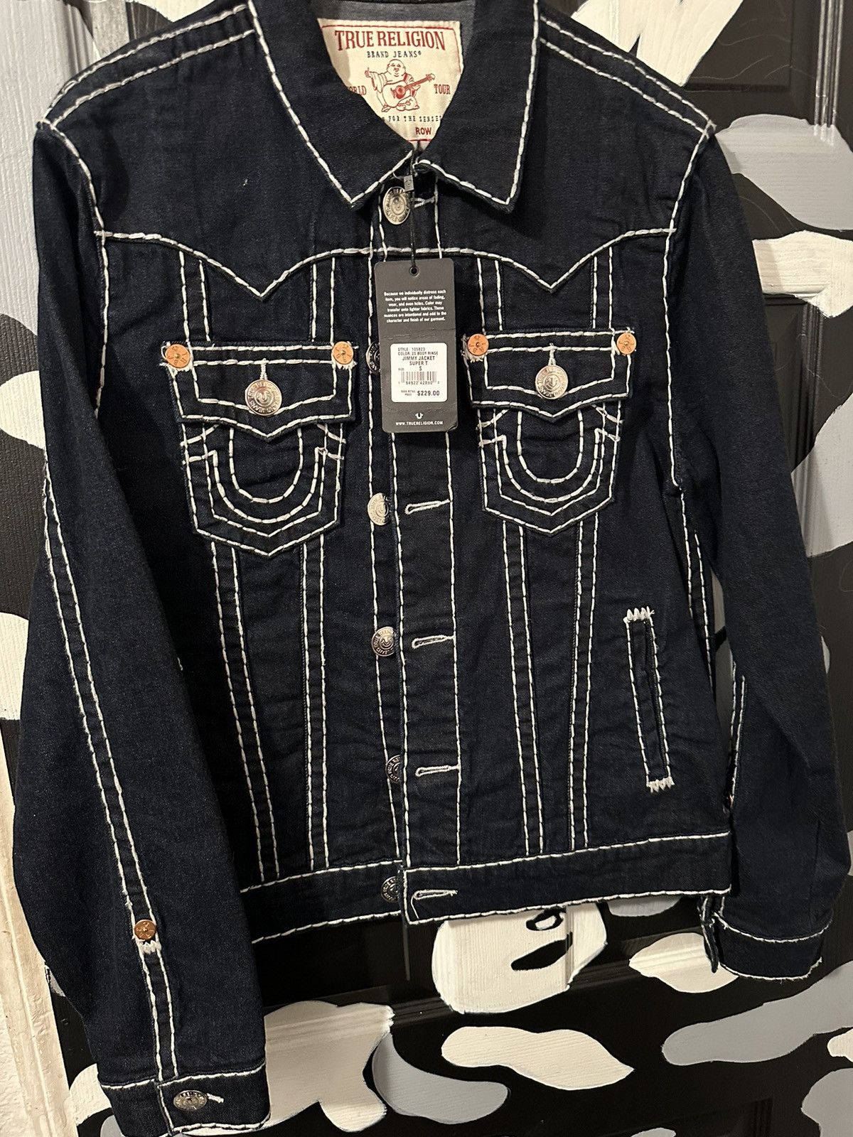 image of True Religion Jean Jacket in Navy, Men's (Size Small)