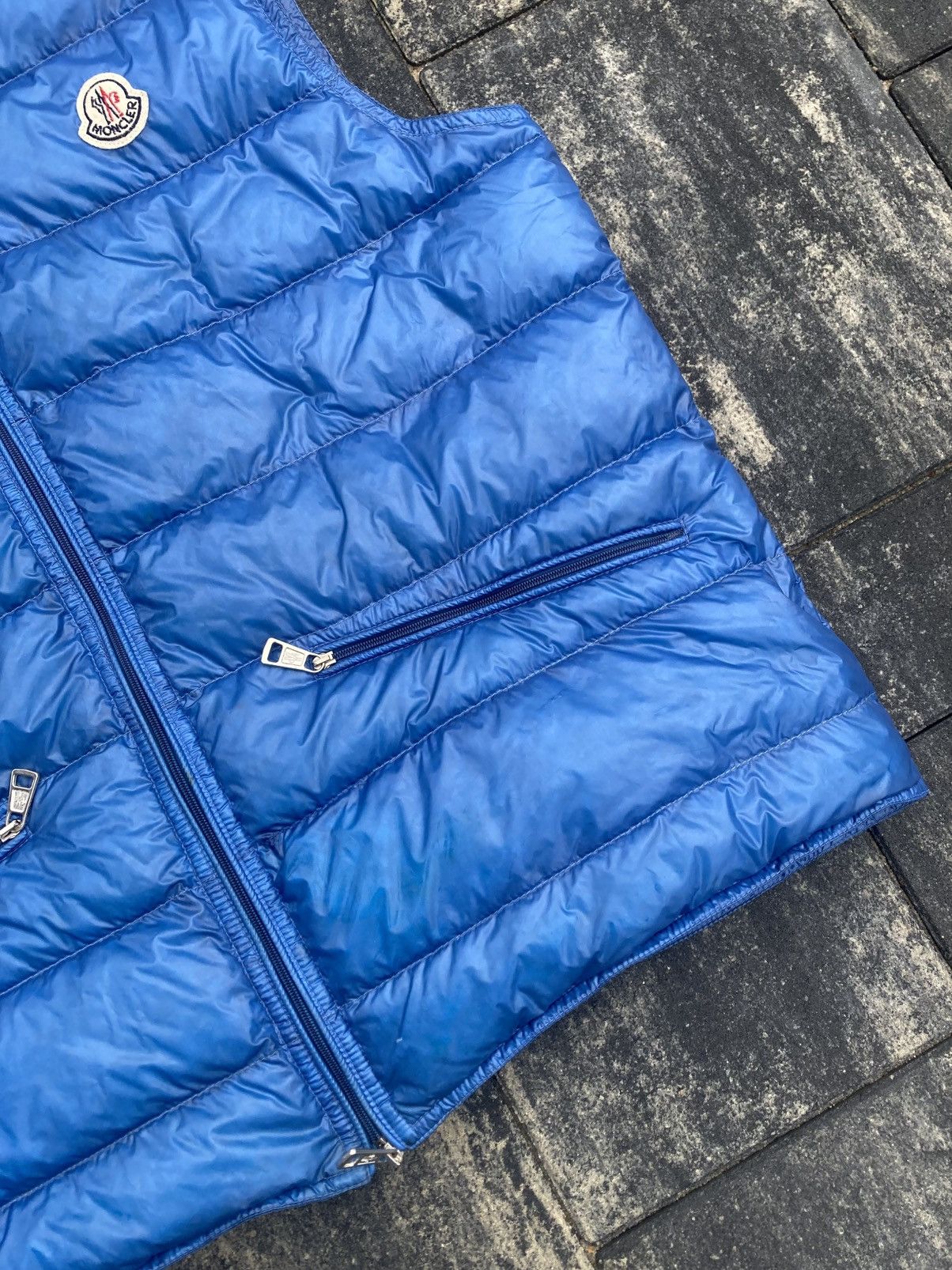 Moncler Vintage Moncler Gui Gilet Puffer Vest Blue Luxury Designer Size US XL / EU 56 / 4 - 2 Thumbnail