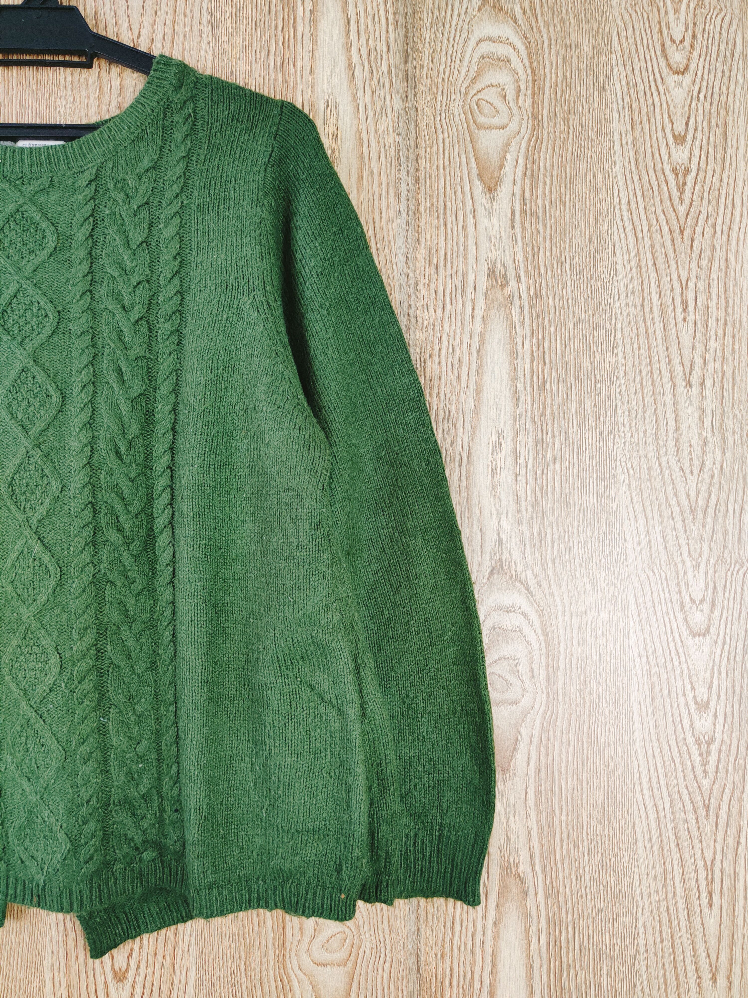Aran Isles Knitwear × Japanese Brand × Vintage Cloudnine Green Knitwear Sweatshirts #W564 Size M / US 6-8 / IT 42-44 - 5 Thumbnail