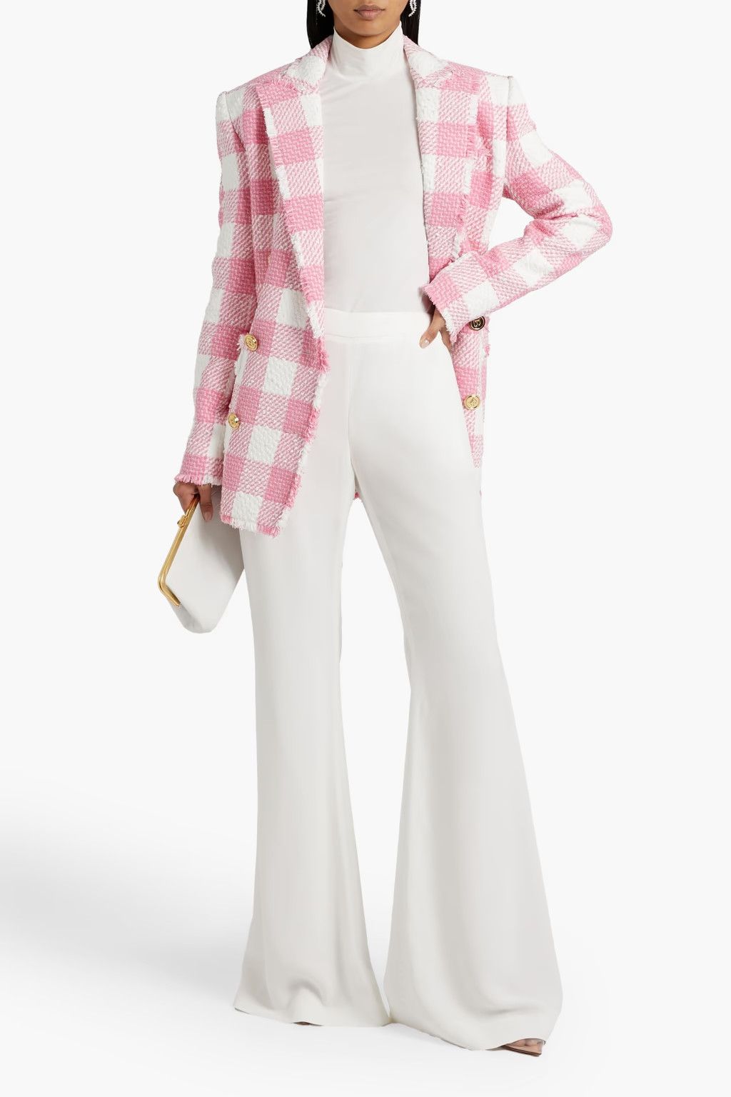 Balmain o1y0625 Sweatpant in White Size 26" / US 2 / IT 38 - 2 Thumbnail