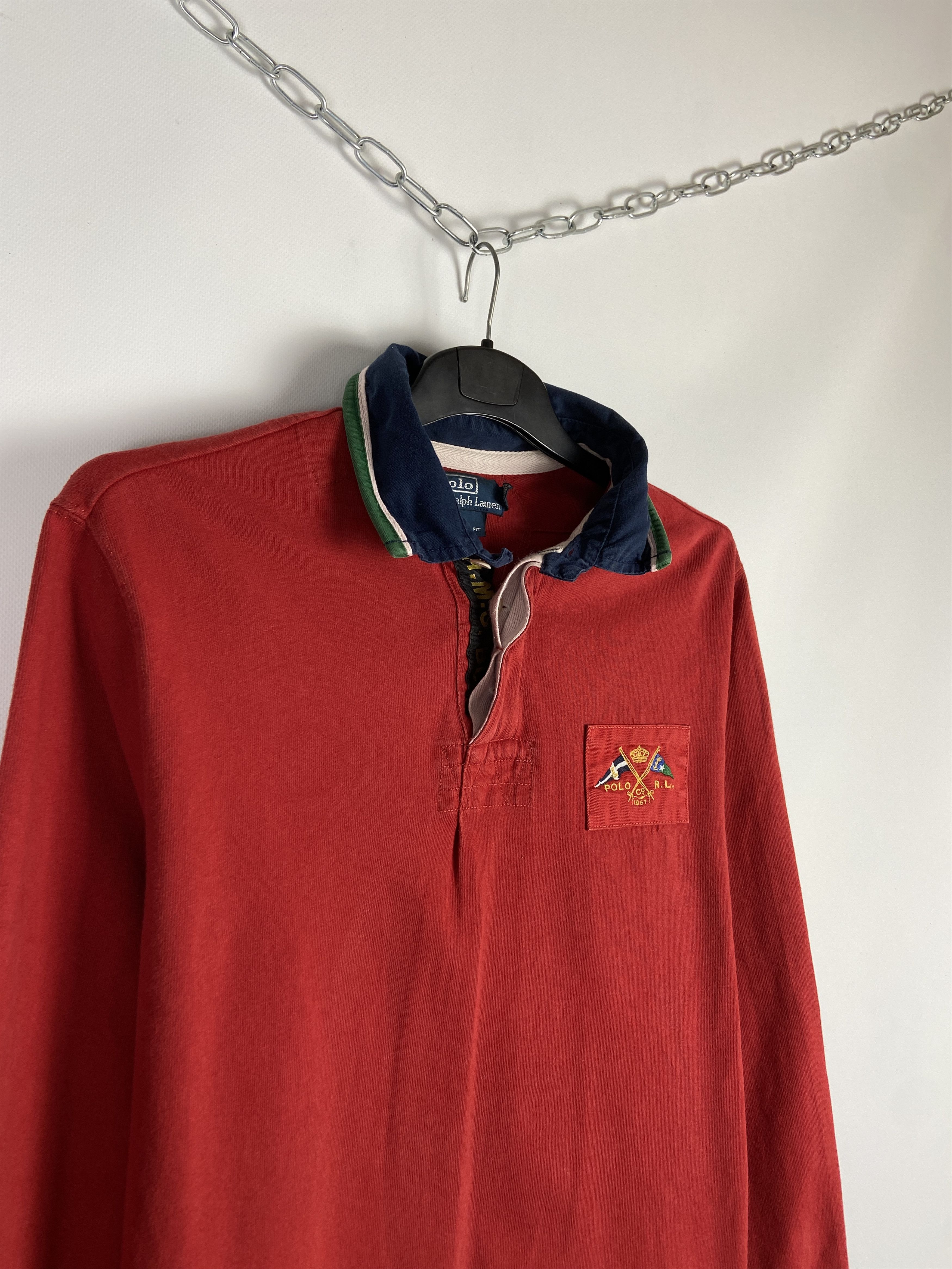 Polo Ralph Lauren Vintage 90s Polo Ralph Lauren Rugby Long Sleeve Shirt Size US L / EU 52-54 / 3 - 4 Thumbnail