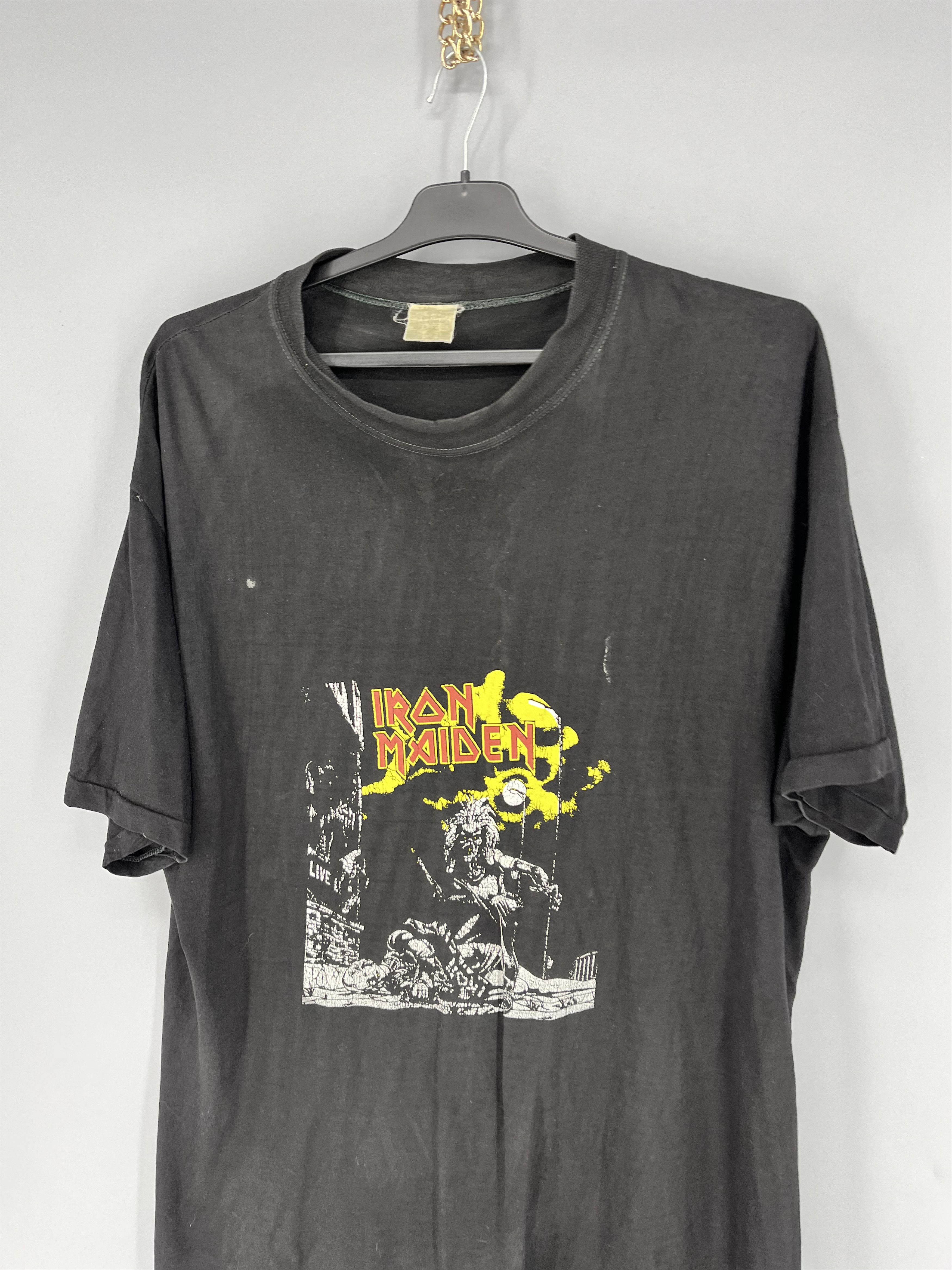 Iron Maiden Vintage 80s Very Rare Iron Maiden Sanctuary Is The Second Size US XL / EU 56 / 4 - 6 Thumbnail