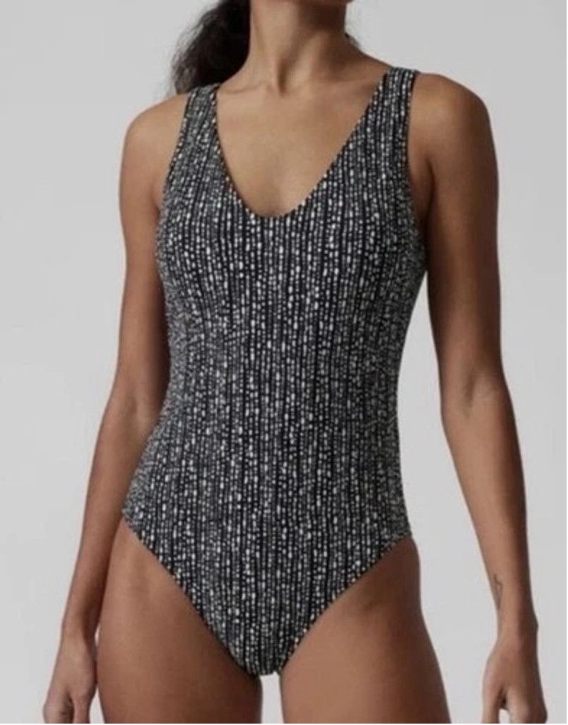 Athleta NWT Athleta UPF Seychelles One Piece Swimsuit Women XL Rice Size ONE SIZE - 10 Thumbnail