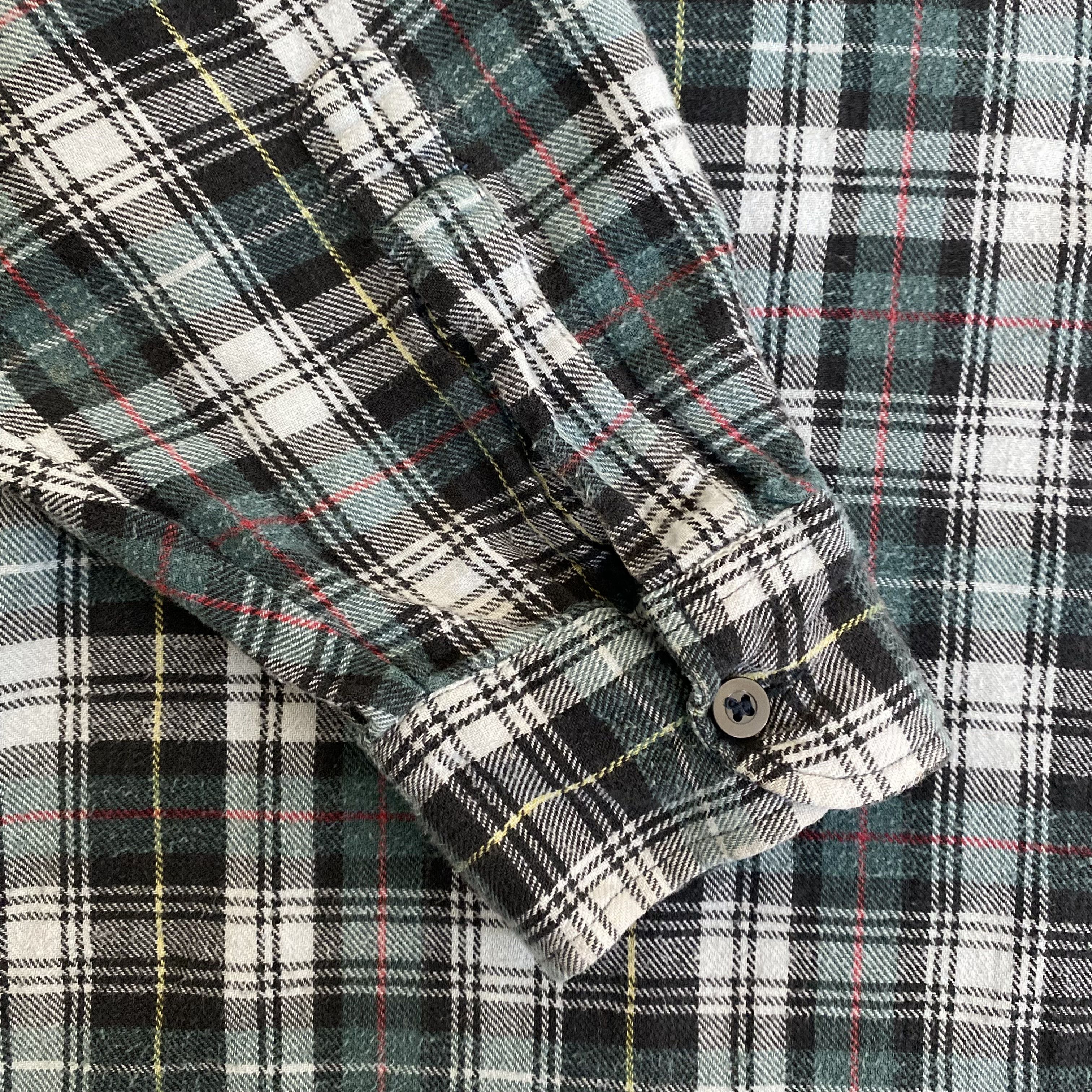 Vintage Vintage Green Plaid Botton Up Flannel Size US XXL / EU 58 / 5 - 5 Thumbnail