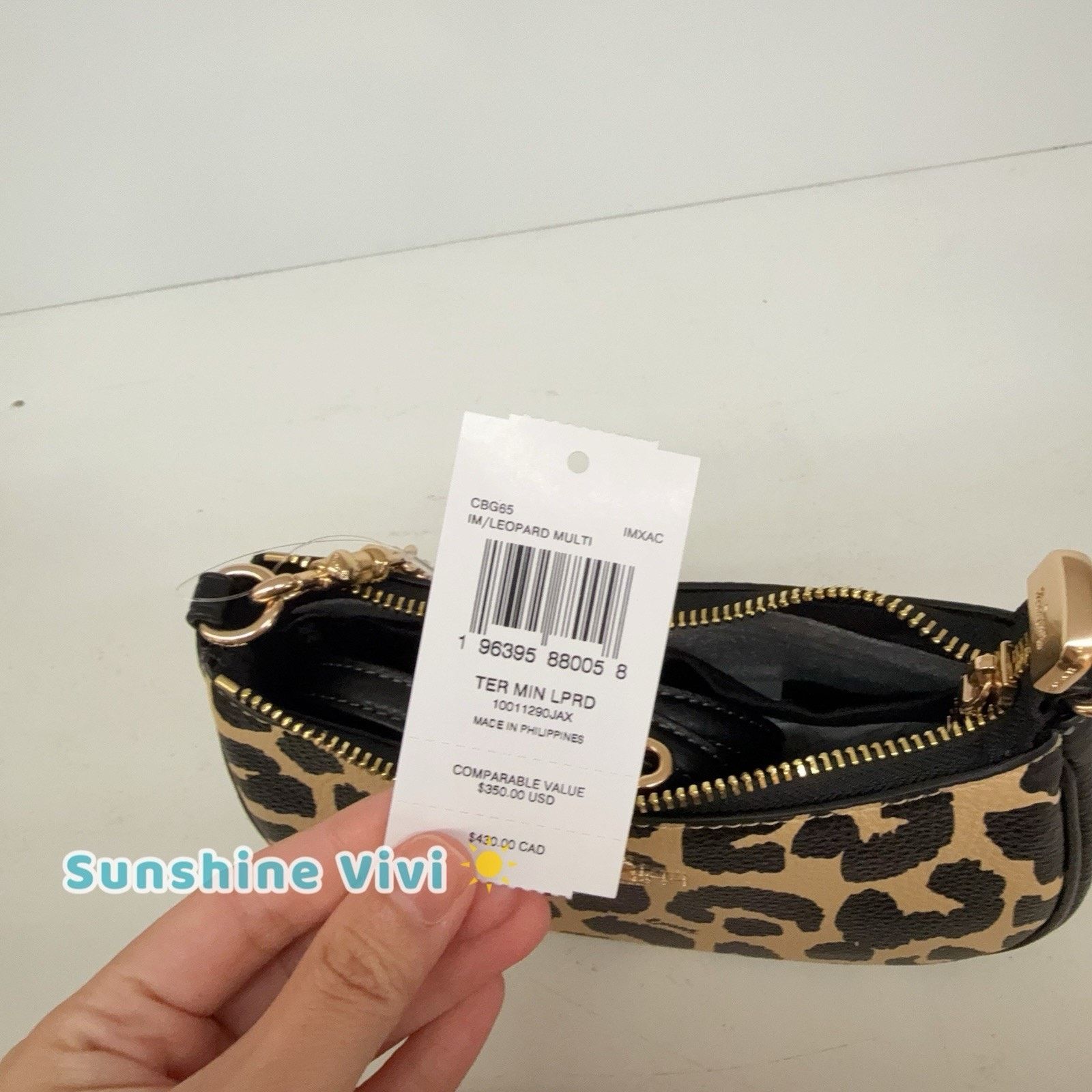 Coach NWT Coach Teri Mini Crossbody Bag Leopard CBG65 Gold/Leopard Size ONE SIZE - 6 Thumbnail