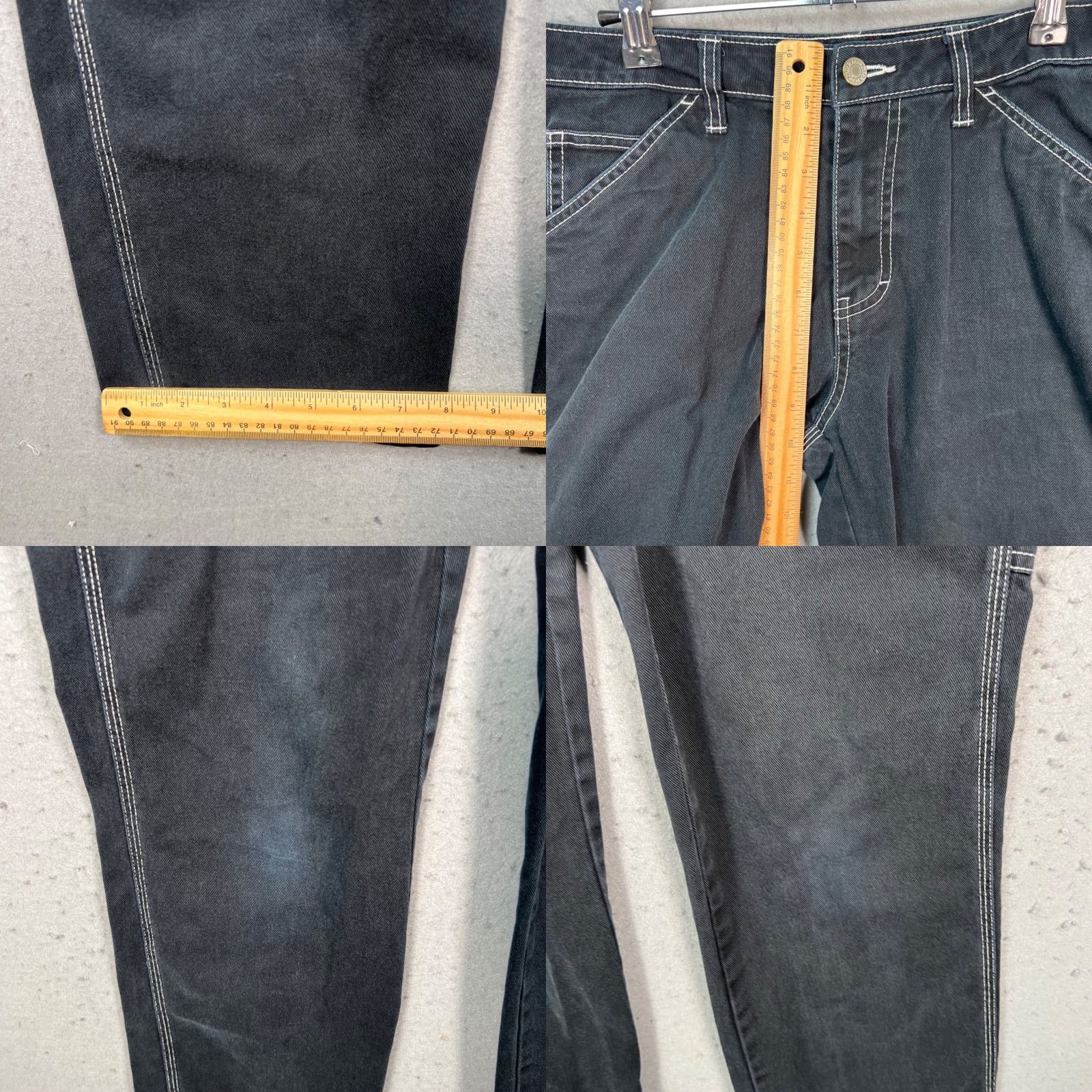 Dickies Dickies Womens Jeans Size 5 27 Black Relaxed Fit 5-Pocket Denim Carpenter Straight Mens/Womens? Size 27" / US 4 / IT 40 - 8 Thumbnail