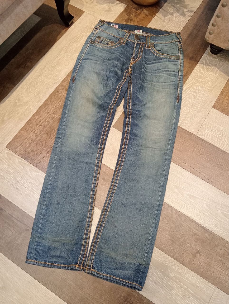 True Religion VINTAGE TRUE RELIGION WASHED BLUE DENIM PANTS Size US 29 - 3 Thumbnail