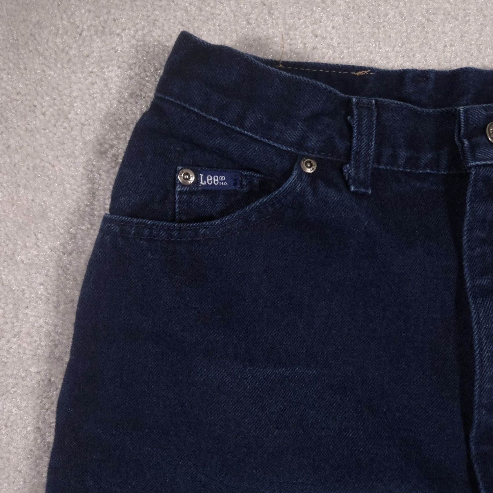 Lee VINTAGE Lee Jeans Womens 14 Dark Blue High Rise Relaxed Mom Tapered Denim 90s Size 36" / US 14 / IT 50 - 4 Thumbnail