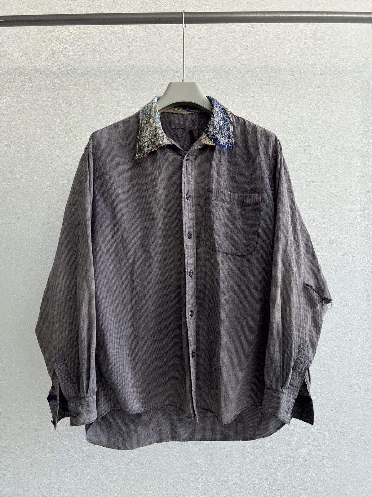 Vintage Thrashed Sashiko Vintage Flannel Shirt Distressed Size US L / EU 52-54 / 3 - 1 Thumbnail
