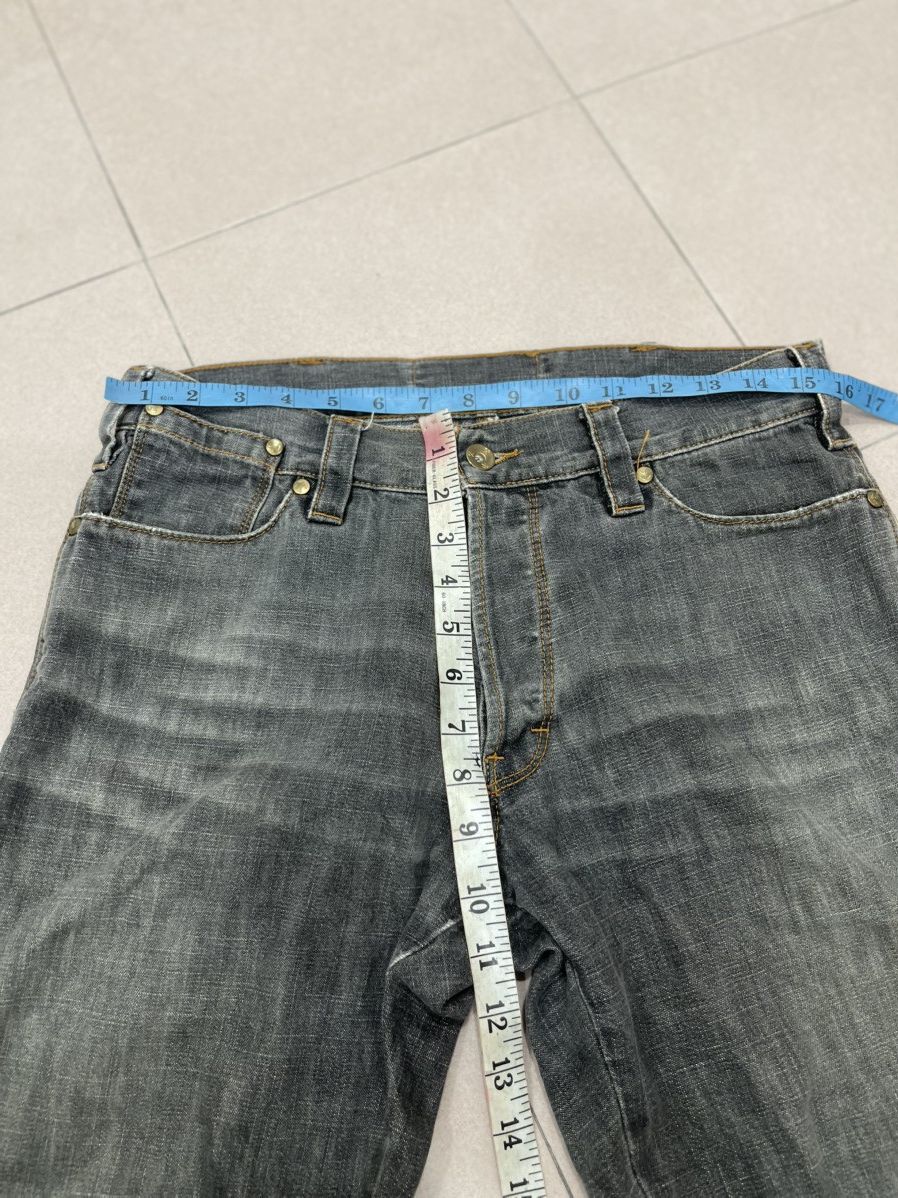 Japanese Brand Decauville Pants Jeans Mit Geradem Bien Leather Denim Size US 31 - 11 Thumbnail