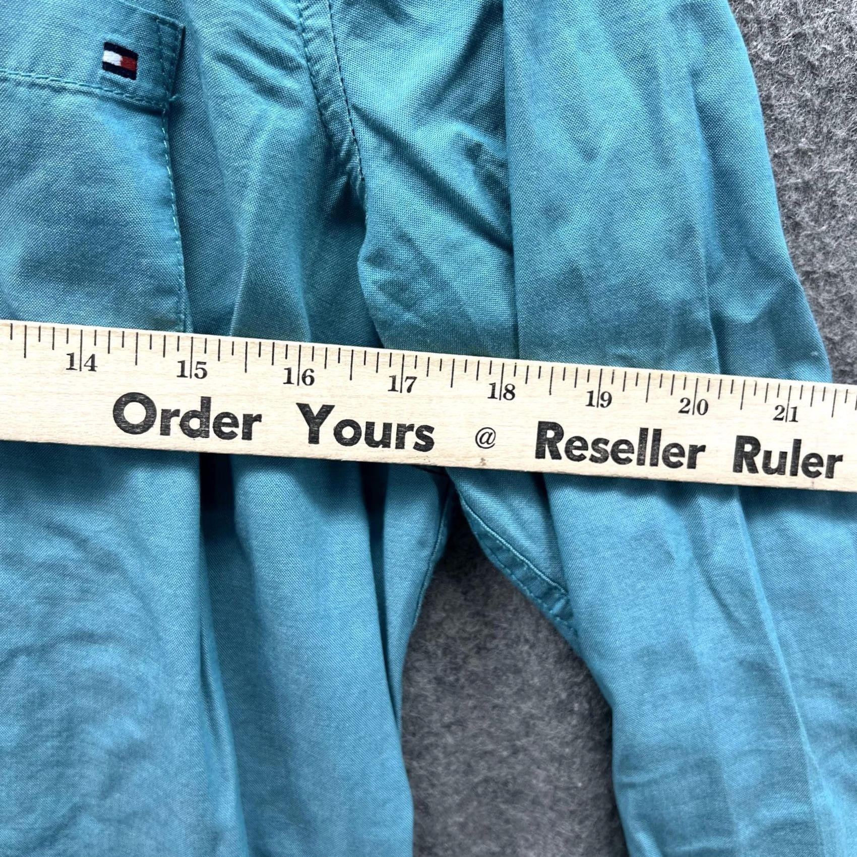 Tommy Hilfiger Tommy Hilfiger Shirt Women Medium Teal Blue Casual Button Down Preppy Vtg Size M / US 6-8 / IT 42-44 - 7 Thumbnail