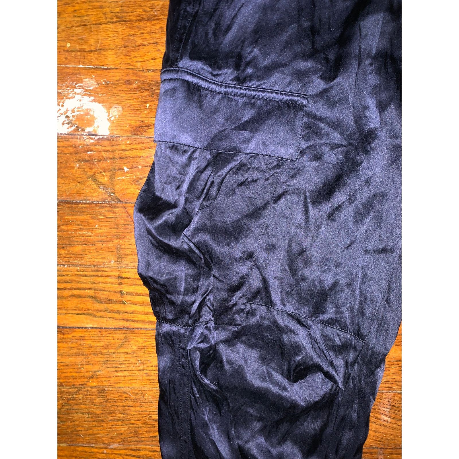 Joie × Vintage Joie Black Silk Cargo Pants Womens Size 28 Y2K Parachute Size 28" / US 6 / IT 42 - 10 Thumbnail