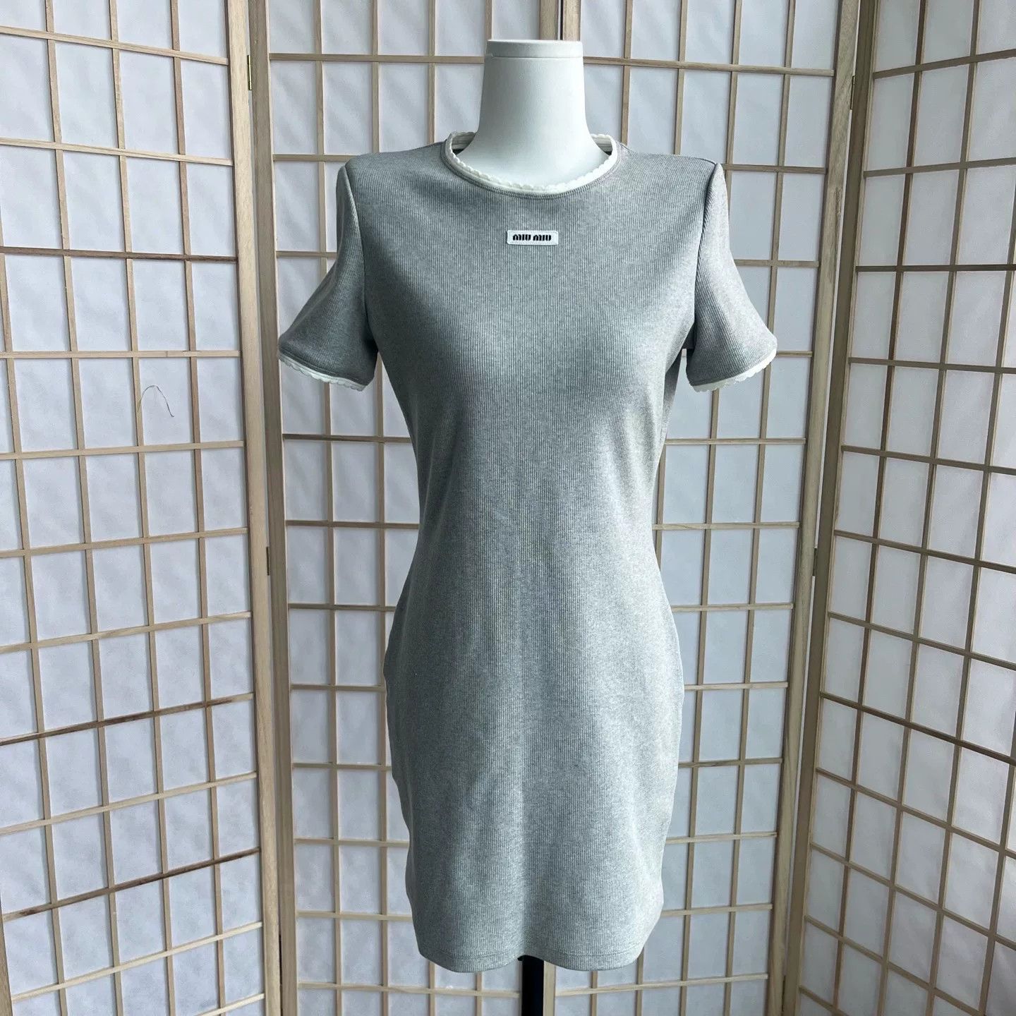 Miu Miu gray miu miu dress size L brand new Size L / US 10 / IT 46 - 1 Thumbnail