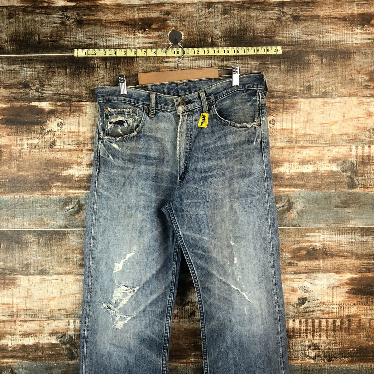 Levi's Levis Blue Distressed ripped Denim Pants #A2119 Size US 32 / EU 48 - 2 Thumbnail
