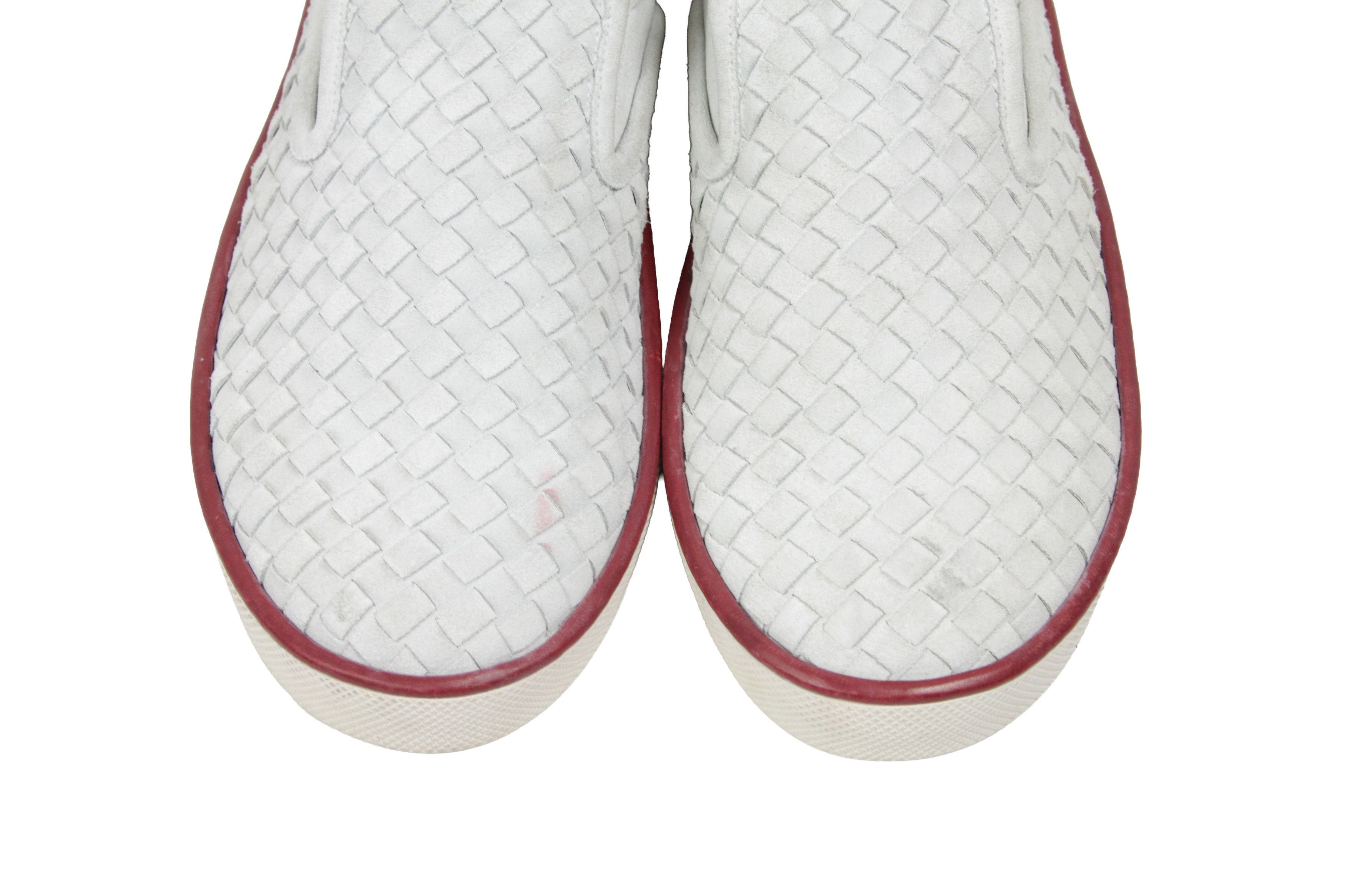 Bottega Veneta Intrecciato Woven Suede Slip Ons Size US 12 / EU 45 - 5 Thumbnail